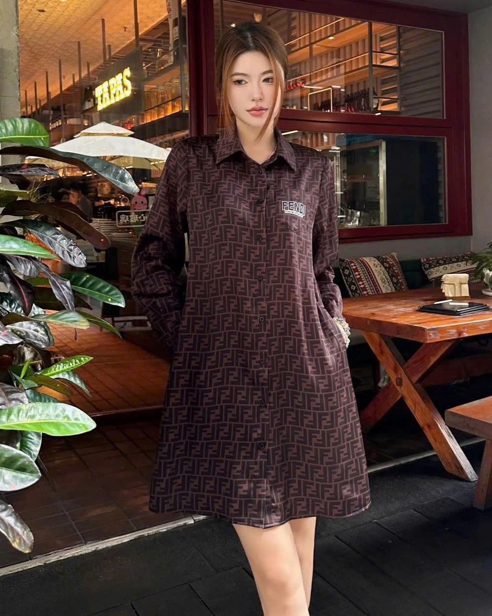 Đầm dáng xòe nữ Fendi 12
