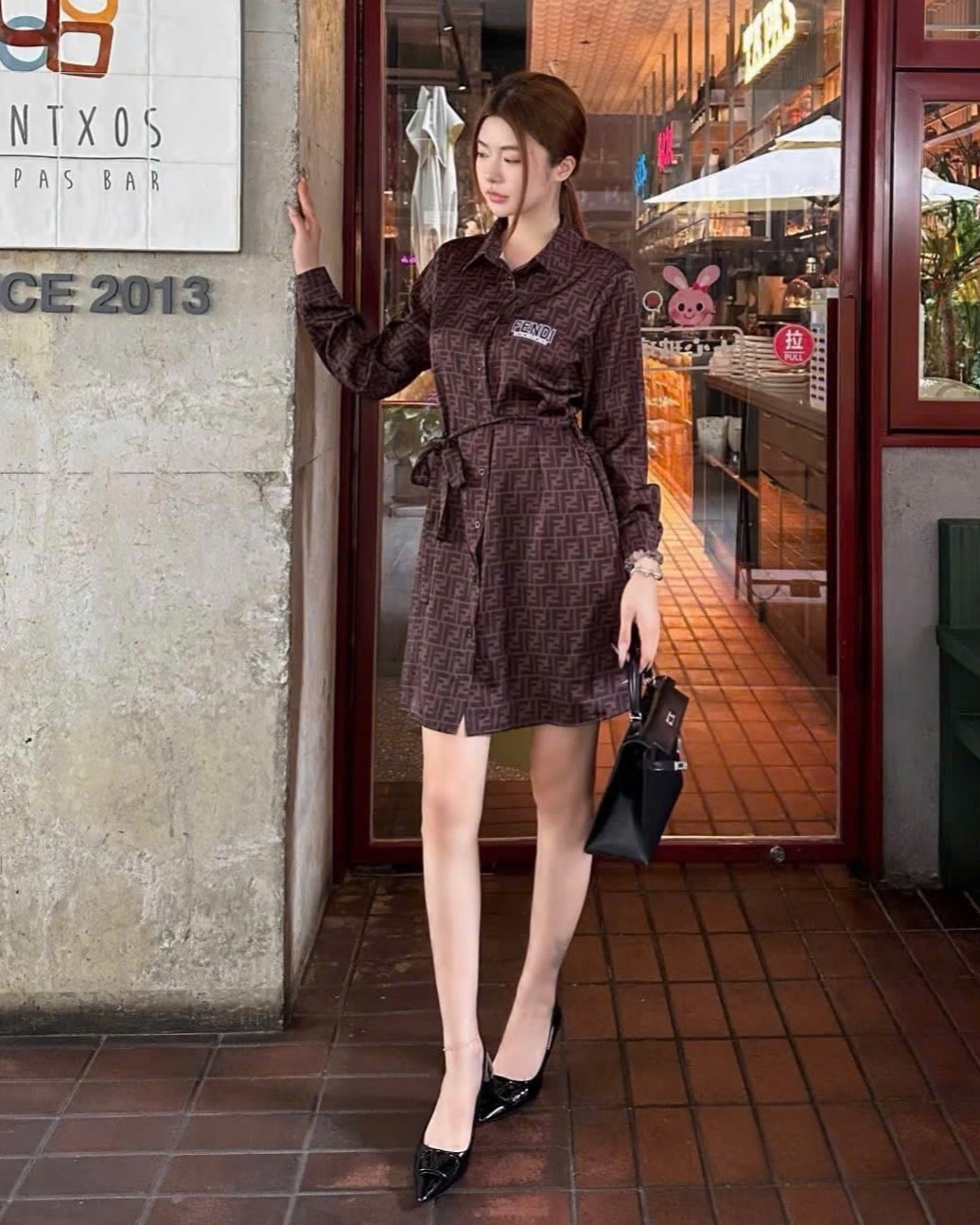 Đầm dáng xòe nữ Fendi 14