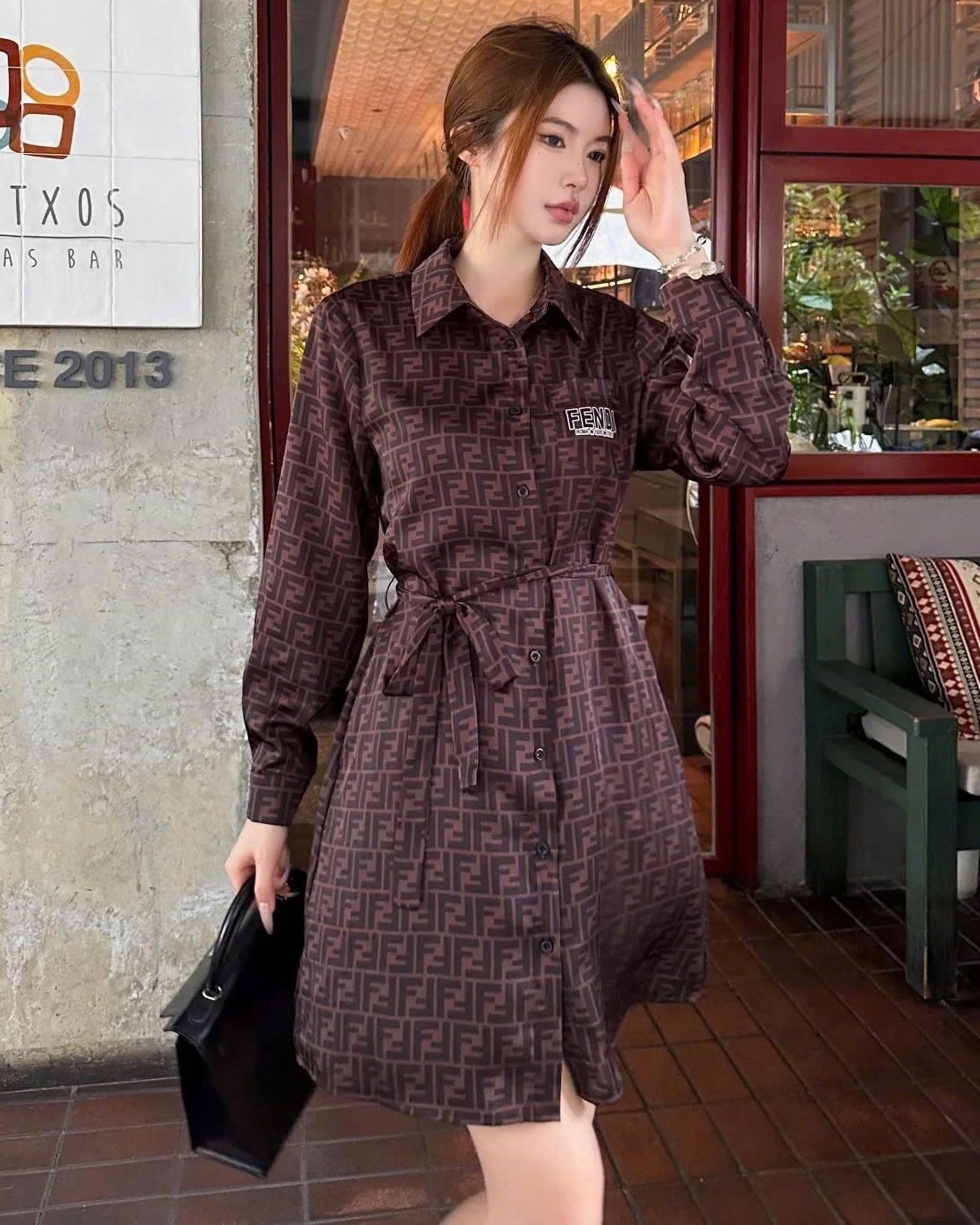Đầm dáng xòe nữ Fendi 13