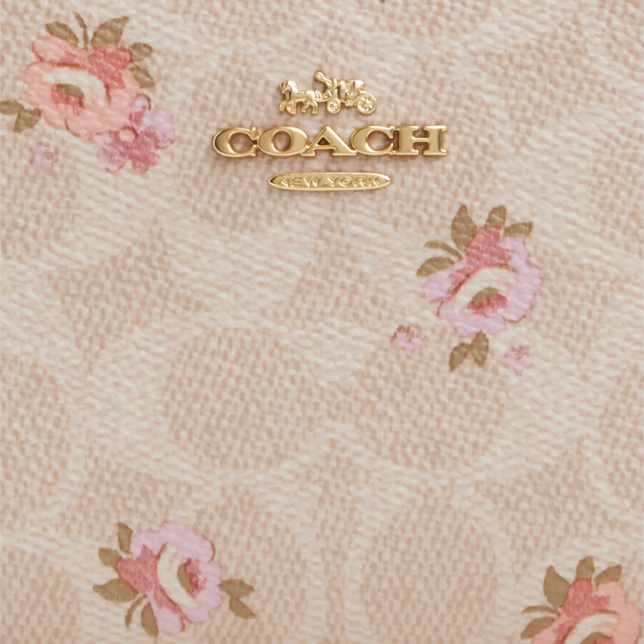 Ví ngắn Coach Snap Wallet In Signature Canvas With Floral Print CAR14 1