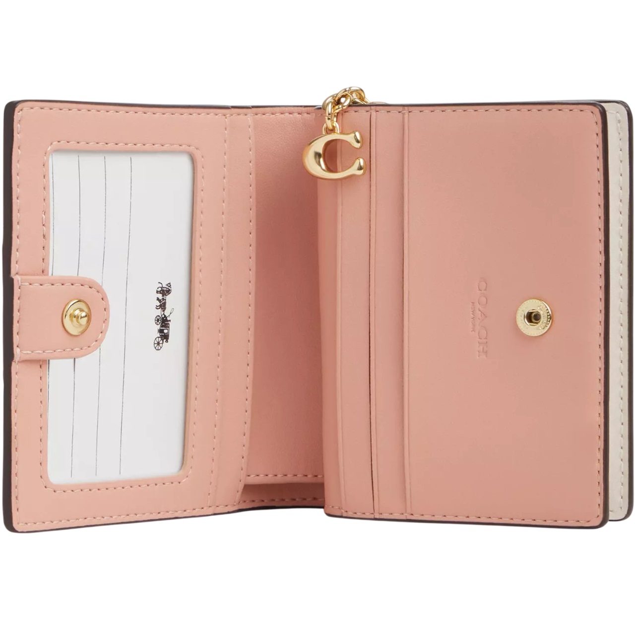 Ví ngắn Coach Snap Wallet In Signature Canvas With Floral Print CAR14 2