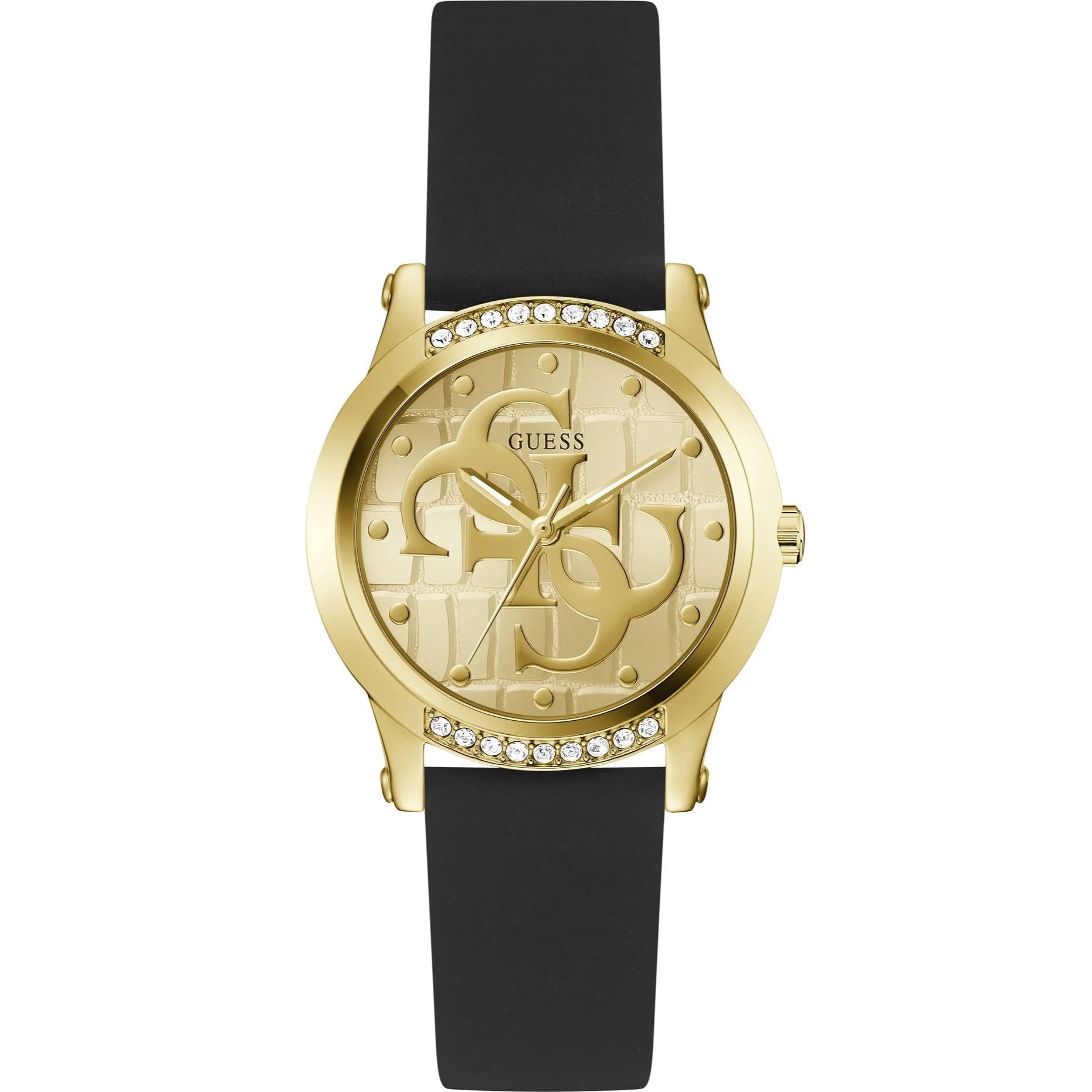 Đồng hồ nữ Guess Ladies Black Gold Tone Analog Watch 3