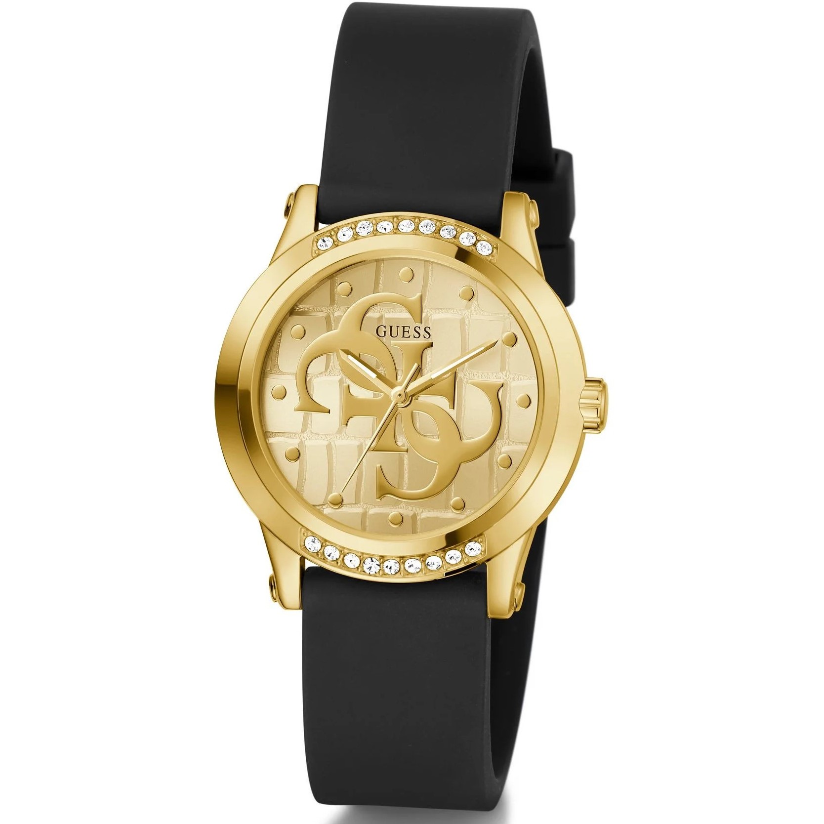 Đồng hồ nữ Guess Ladies Black Gold Tone Analog Watch 6