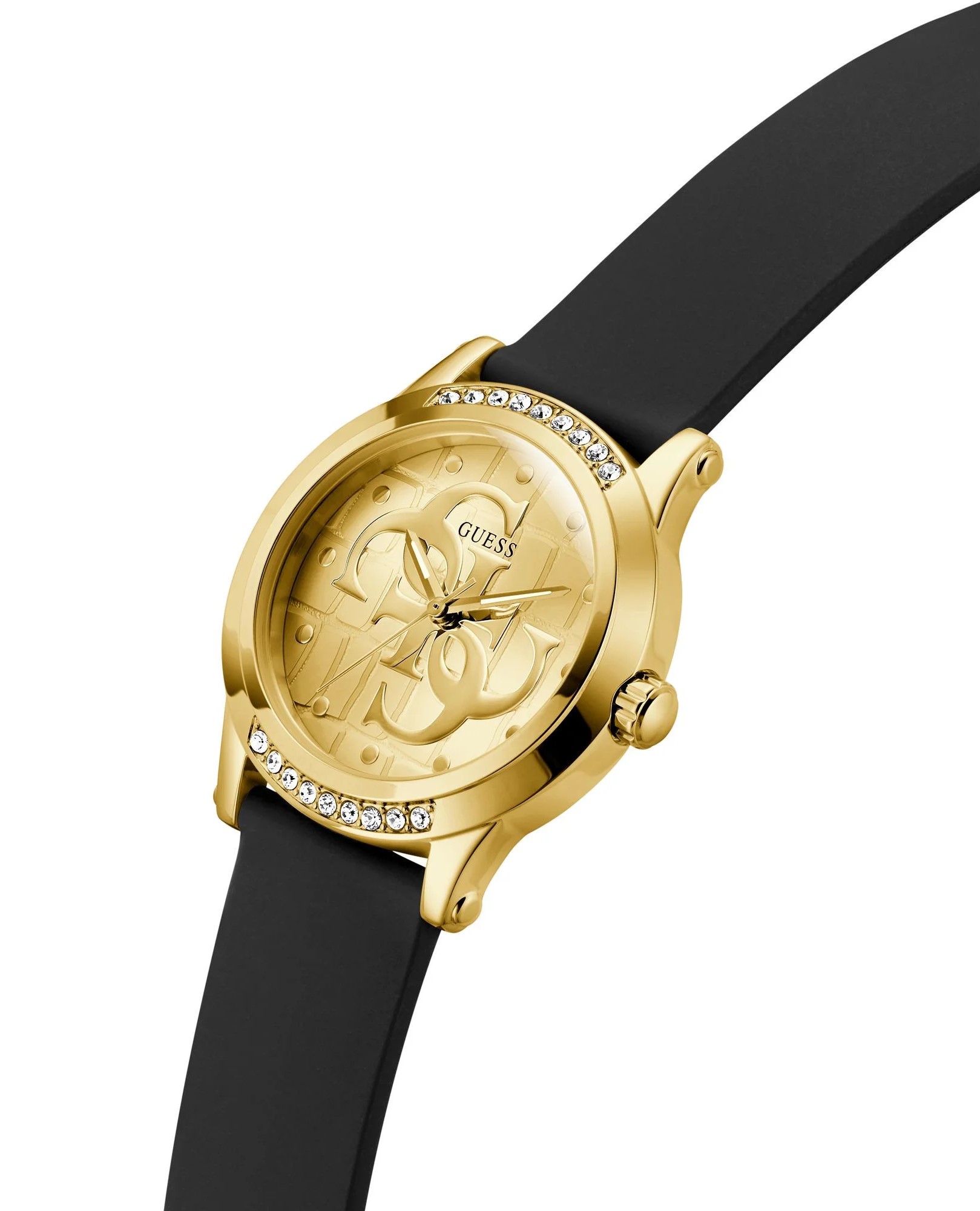 Đồng hồ nữ Guess Ladies Black Gold Tone Analog Watch 8