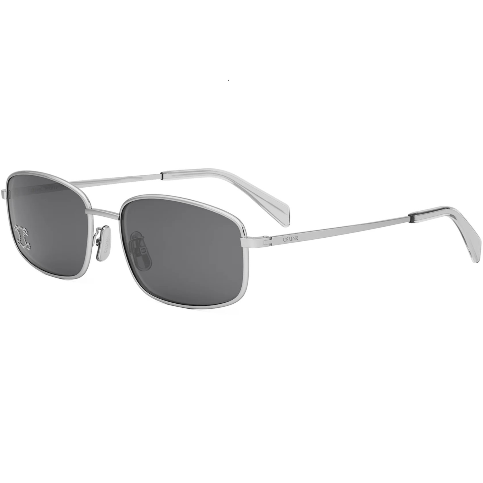 Mắt kính Celine Triomphe Shiny Palladium Smoke CL40285U 1
