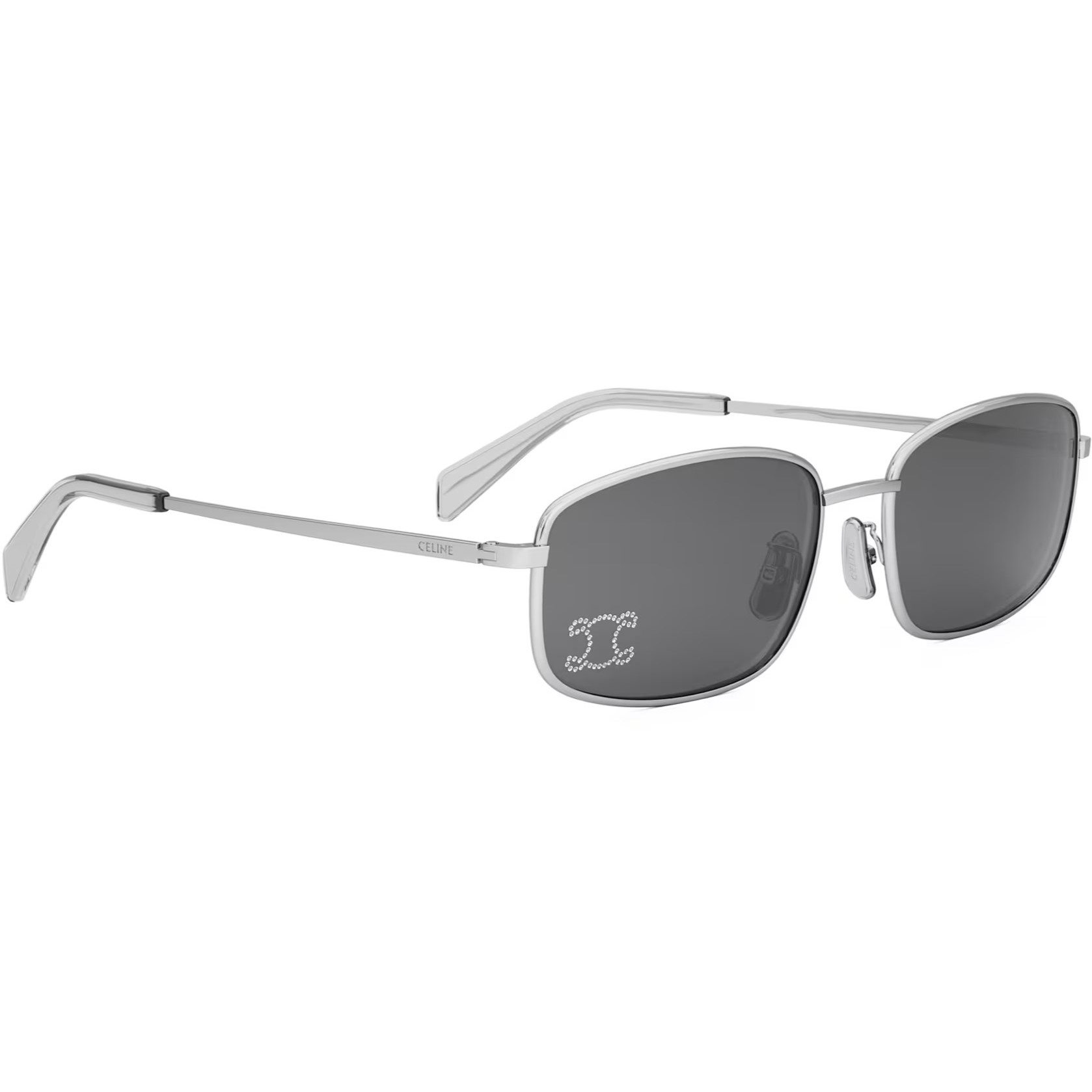 Mắt kính Celine Triomphe Shiny Palladium Smoke CL40285U 3