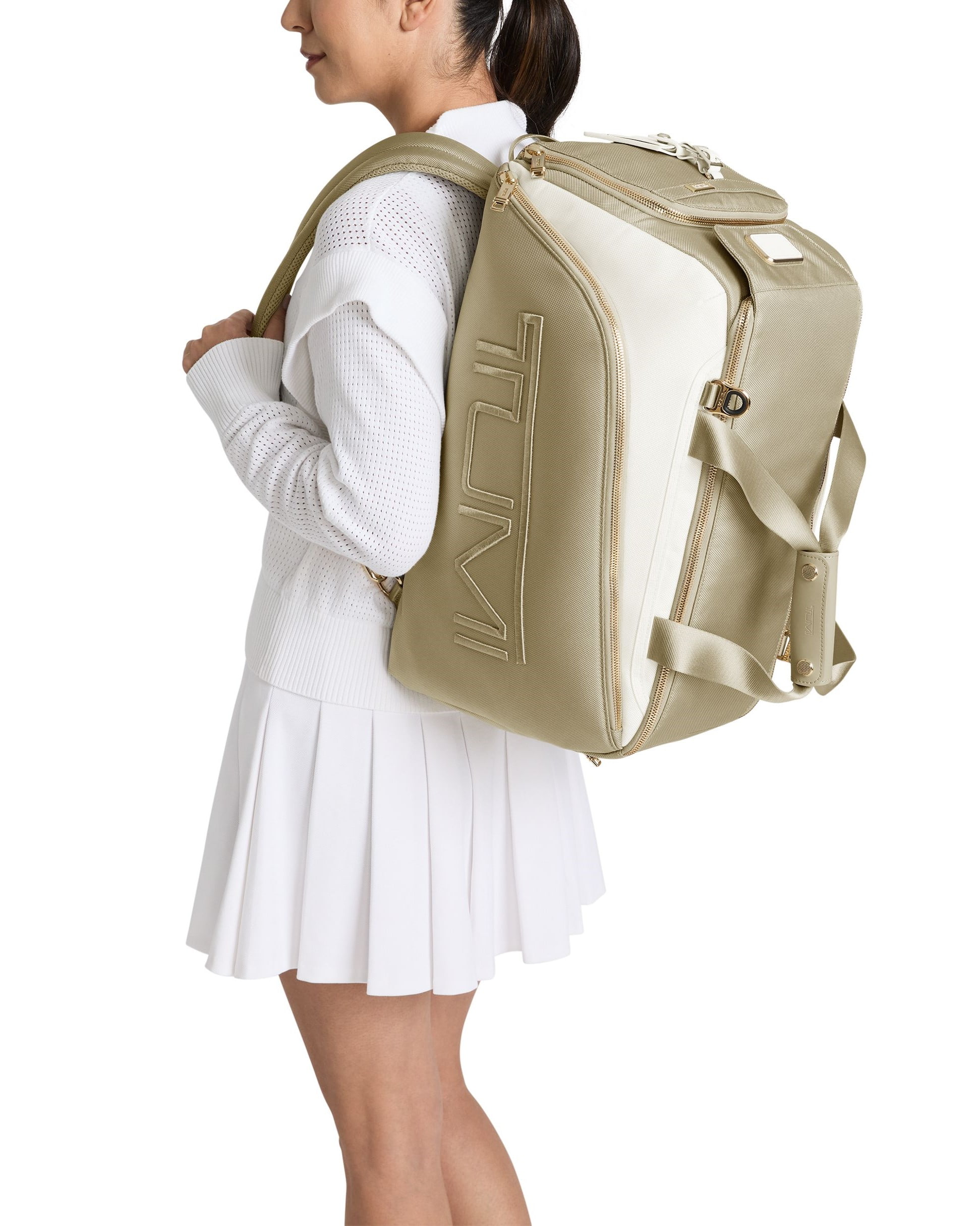 TÚI BALO TUMI SPORT GOLF DUFFEL BALLISTIC NYLON OFF WHITE TAN 1