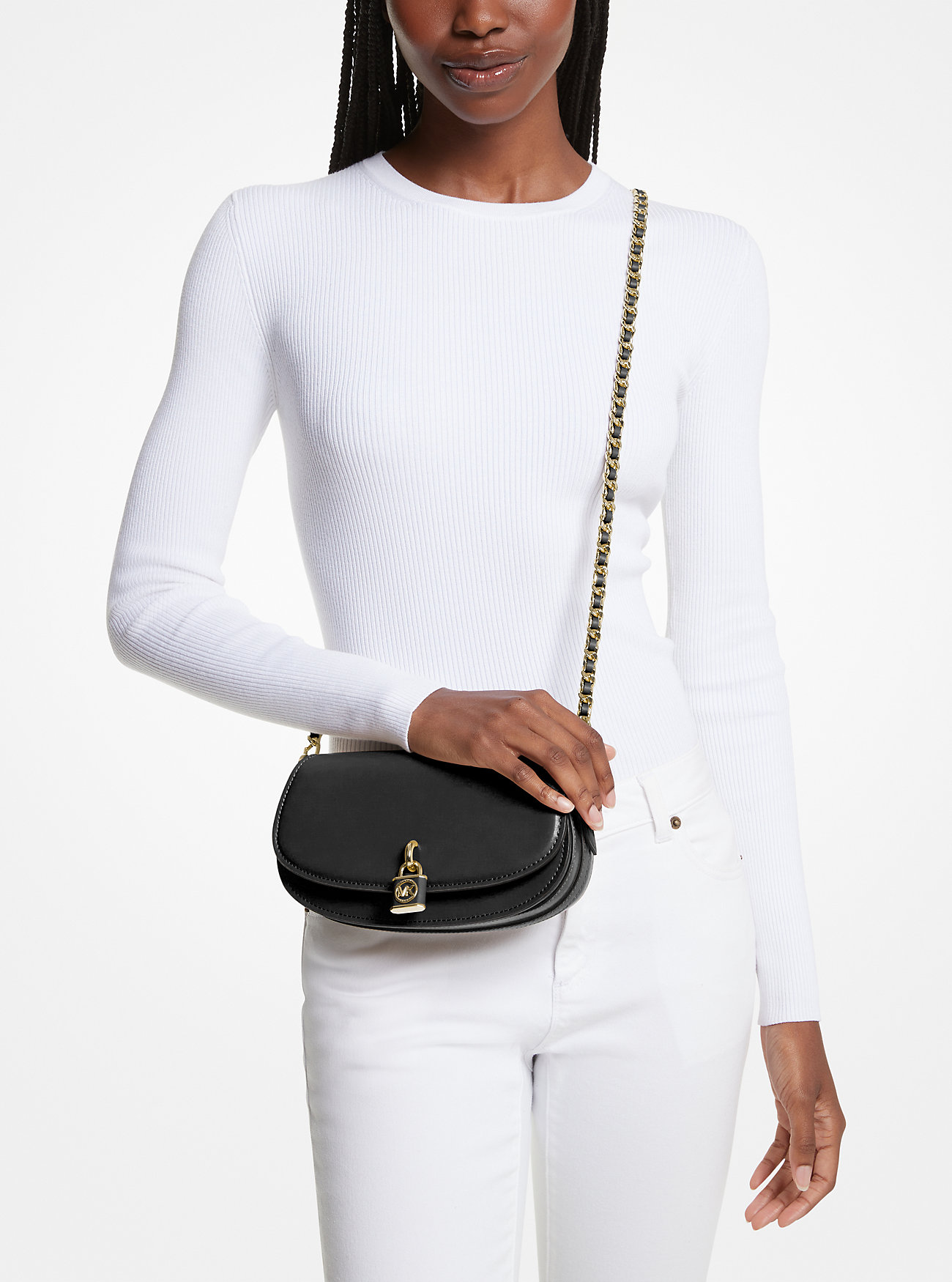 TÚI XÁCH NỮ MICHAEL KORS MILA SMALL LEATHER SHOULDER BAG 30F3GIMM1L 1