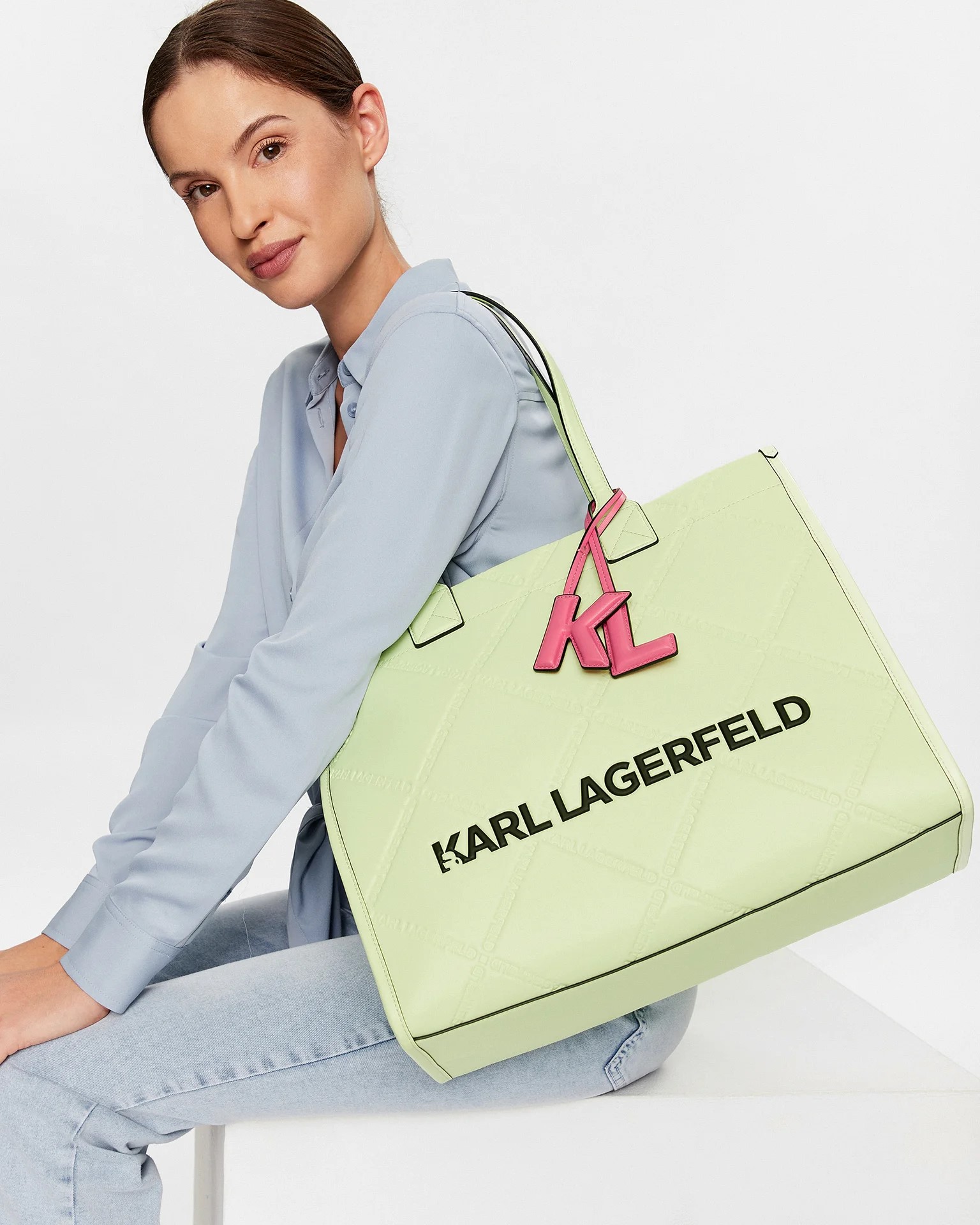 Túi tote Karl Lagerfeld Handbag 230W3030 Green 2