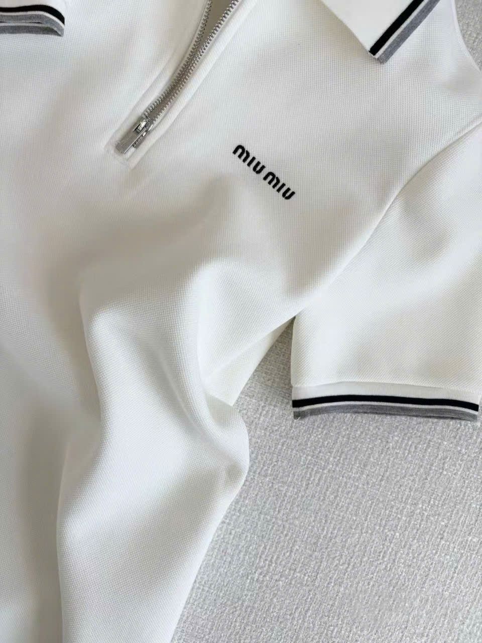 Đầm thun trắng suông Miu miu 4