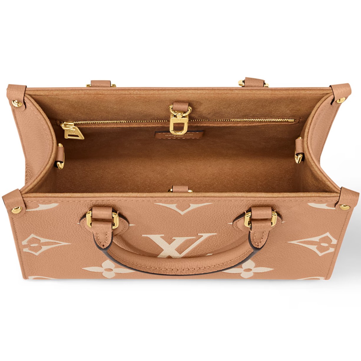 Túi Louis Vuitton OnTheGo PM Arizona Crème Bicolour Monogram Empreinte Leather 2