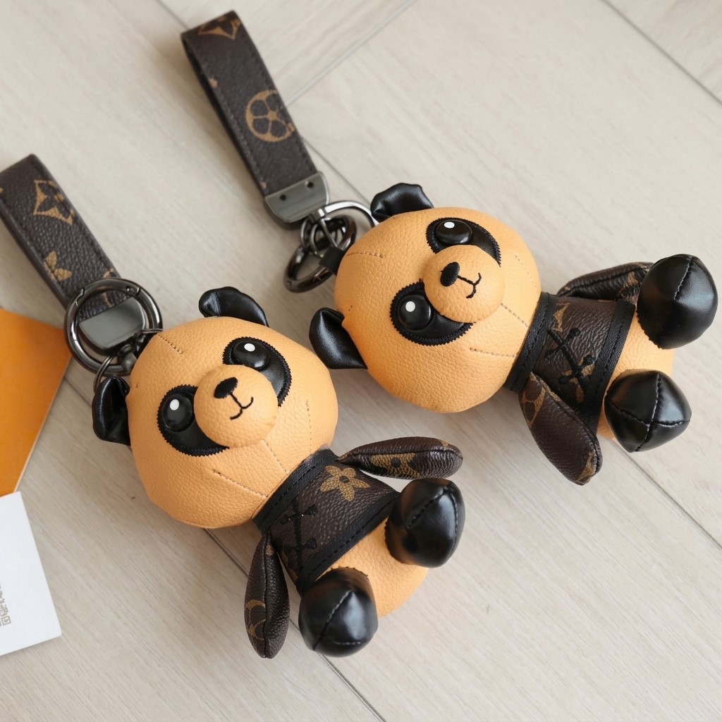 Móc khóa charm gấu LV 3