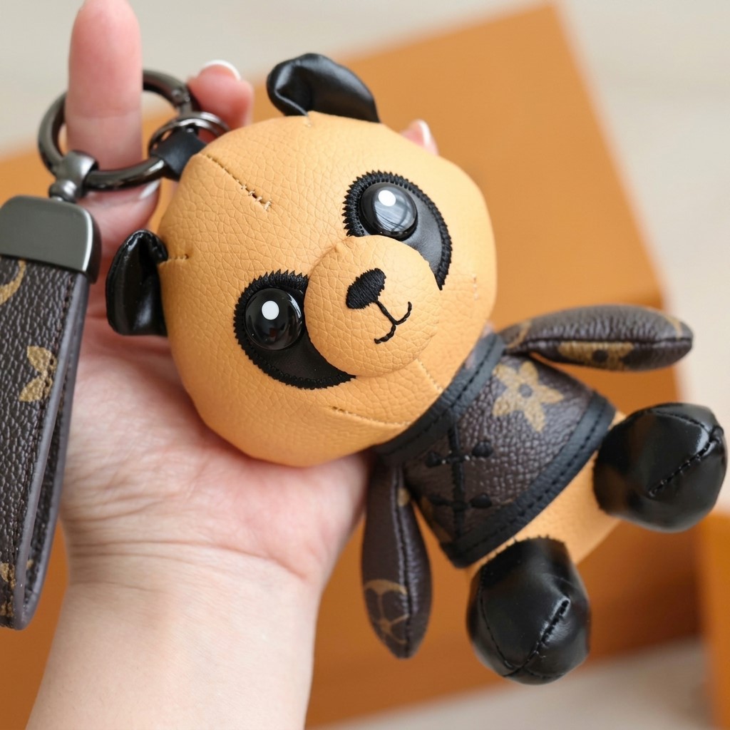 Móc khóa charm gấu LV 1