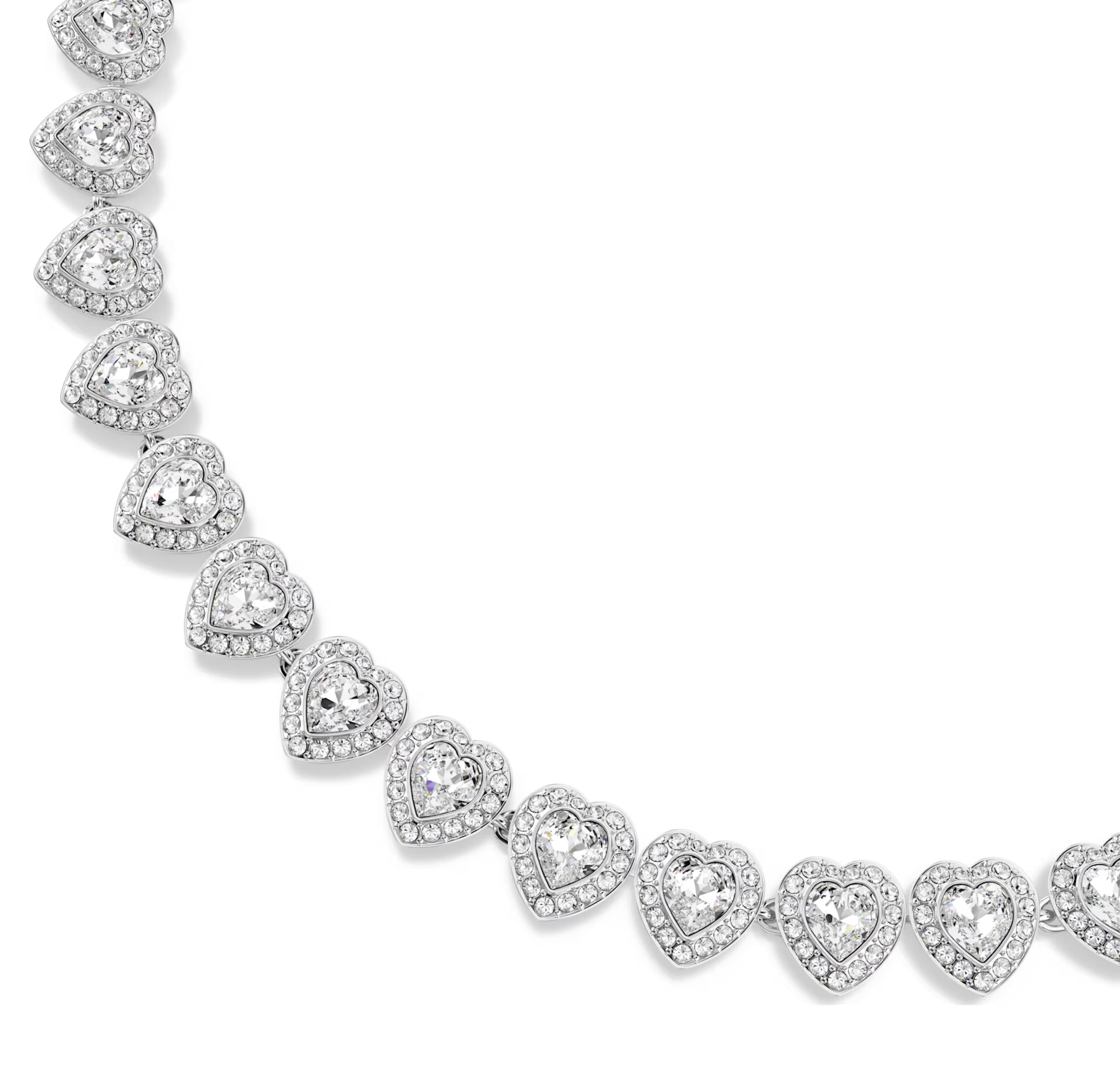 Vòng cổ Ariana Grande x Swarovski Necklace Mixed Cuts Heart White Rhodium Plated 5720857 4
