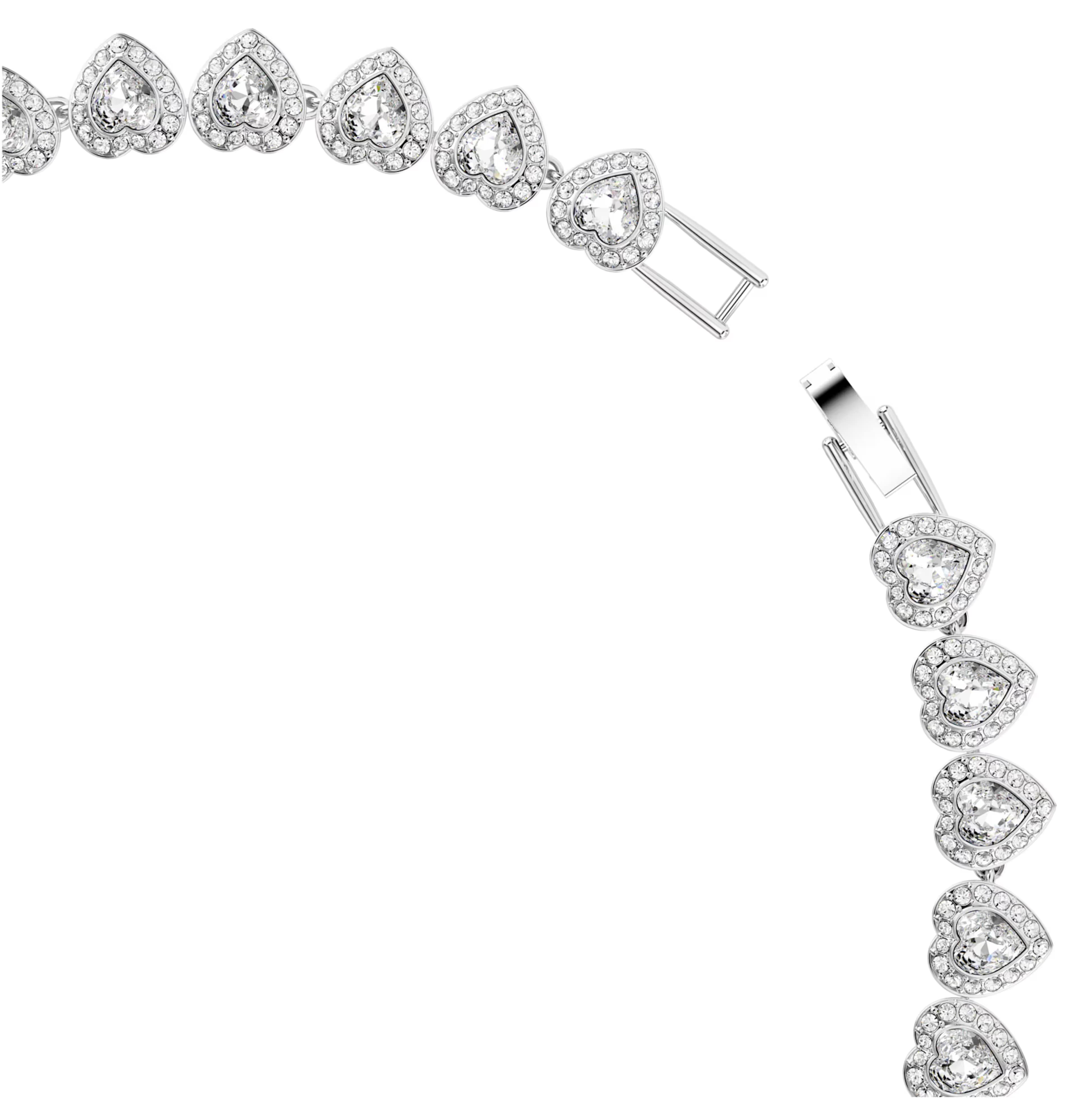 Vòng cổ Ariana Grande x Swarovski Necklace Mixed Cuts Heart White Rhodium Plated 5720857 5