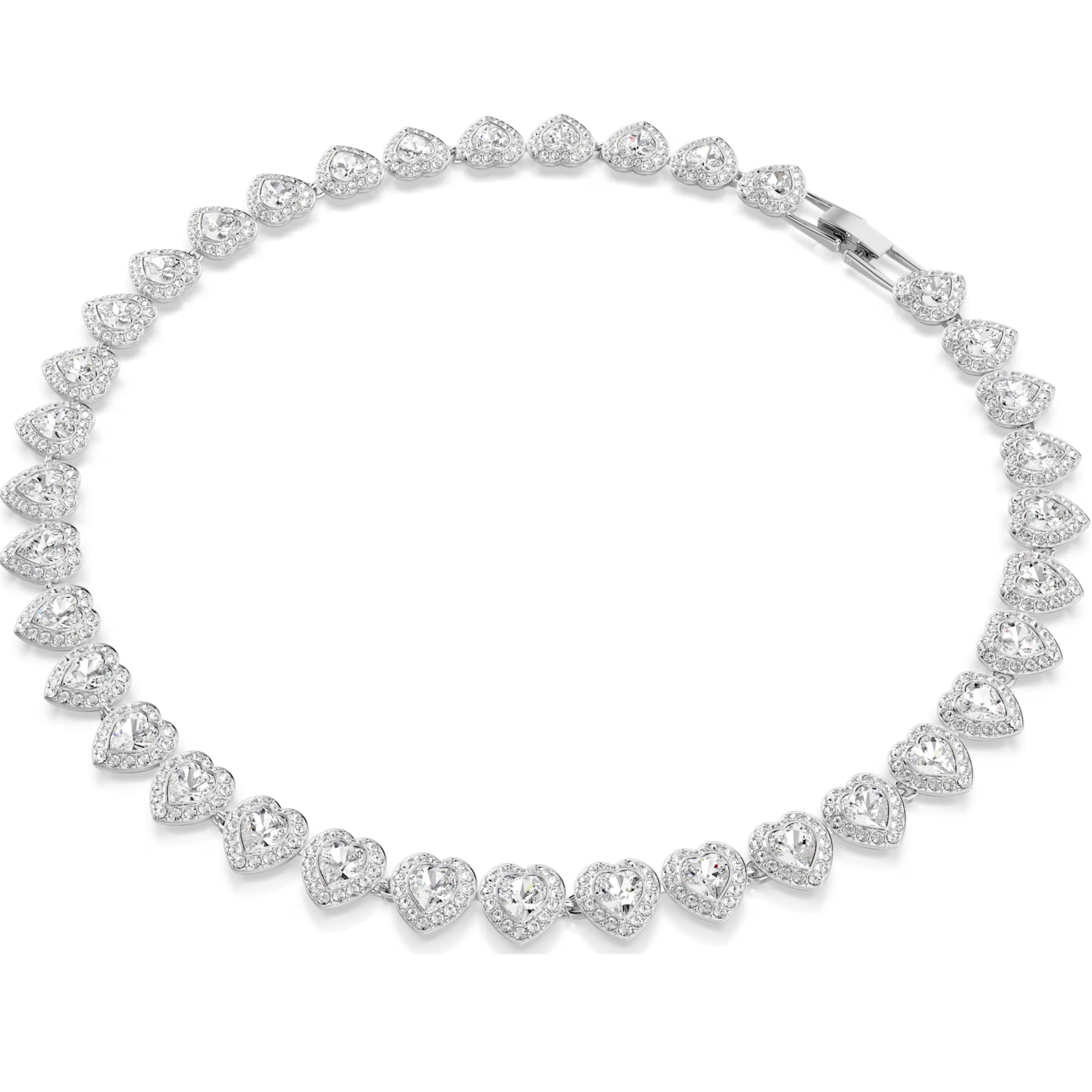 Vòng cổ Ariana Grande x Swarovski Necklace Mixed Cuts Heart White Rhodium Plated 5720857 6
