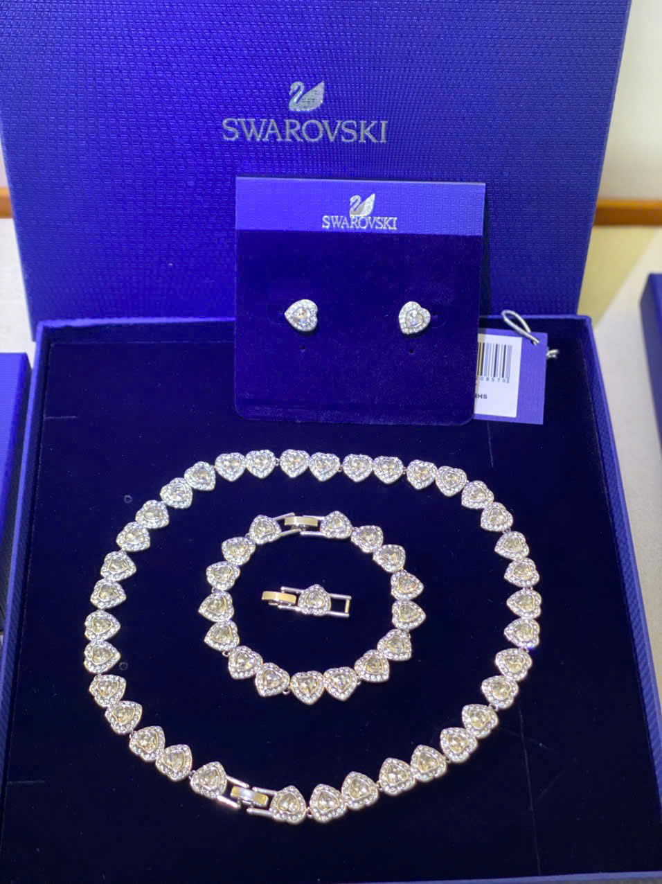 Vòng cổ Ariana Grande x Swarovski Necklace Mixed Cuts Heart White Rhodium Plated 5720857 8