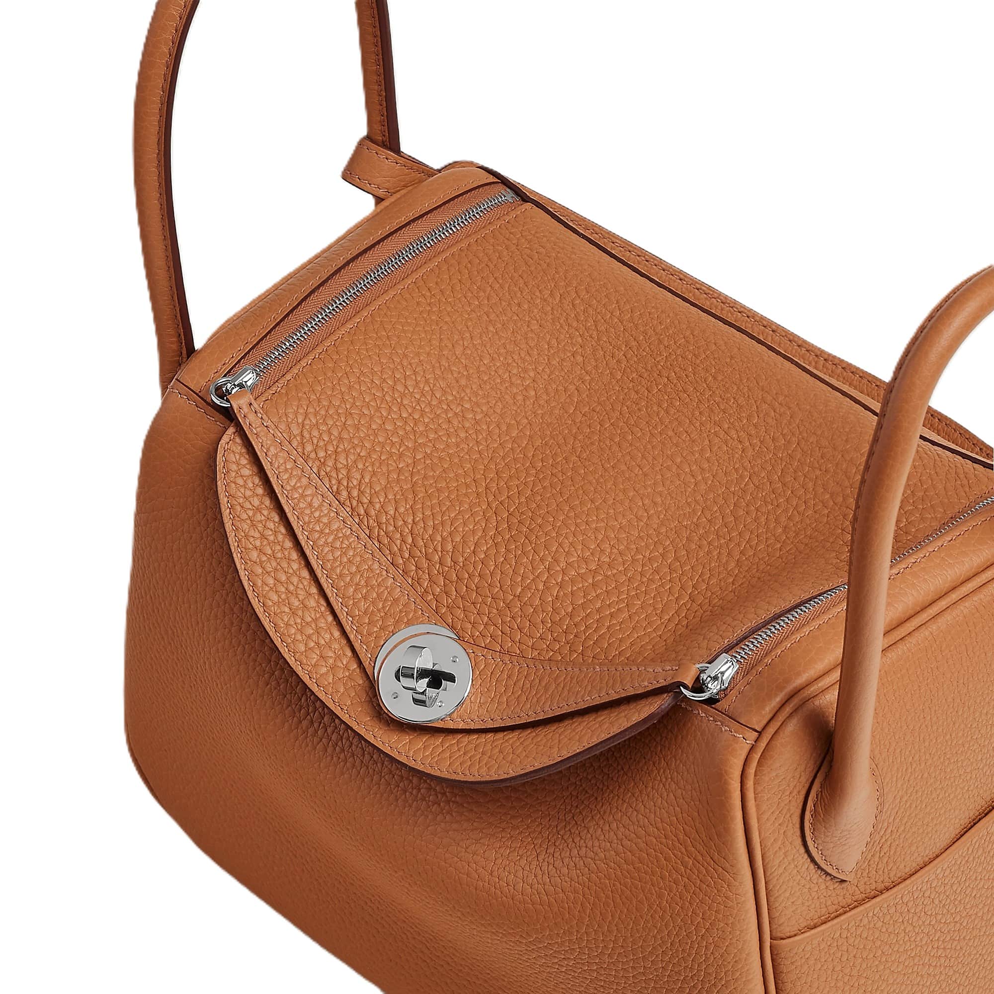 Túi Hermes Lindy Bag 26 Clémence Calfskin Bag Natural Sable 7