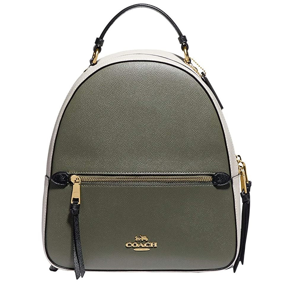 BALO NỮ COACH JORDYN IN COLORBLOCK MILITARY GREEN LEATHER BACKPACK 2