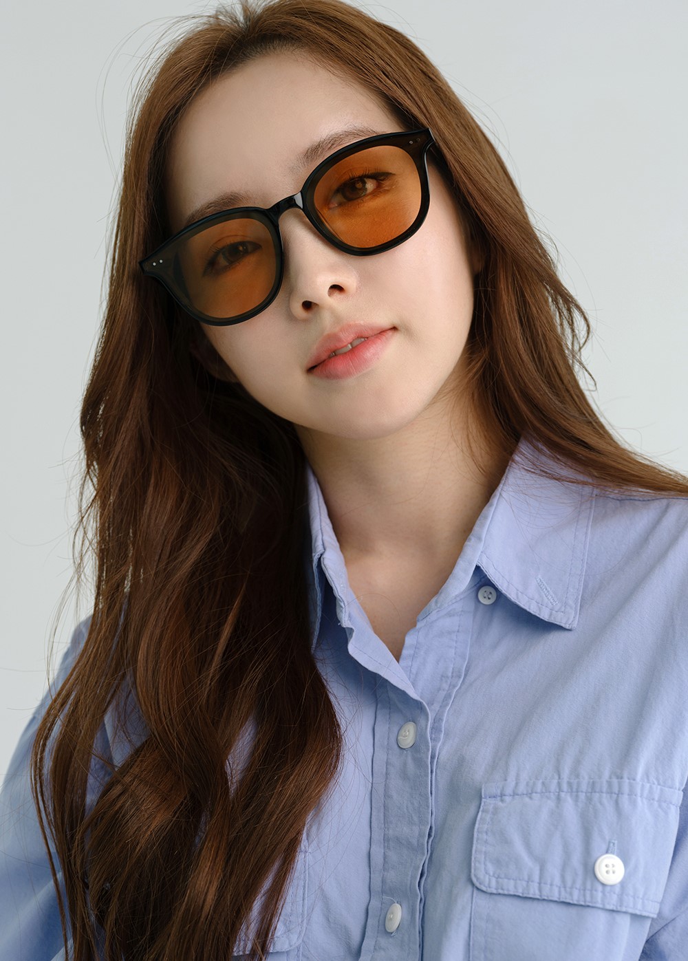 Mắt kính Gentle Monster Lang 01(OR) Orange Tinted Lenses Round Acetate Frame 1
