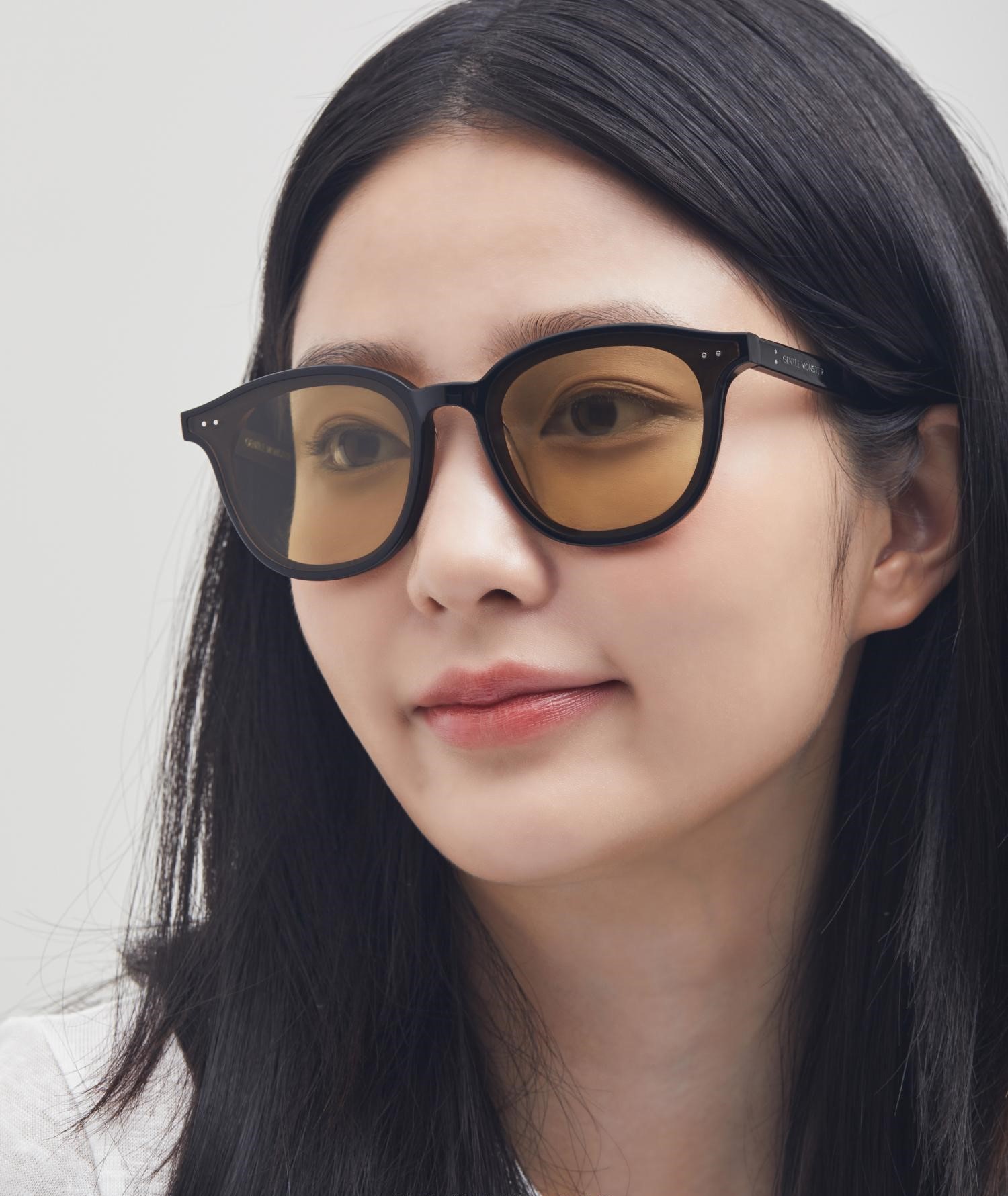 Mắt kính Gentle Monster Lang 01(OR) Orange Tinted Lenses Round Acetate Frame 2