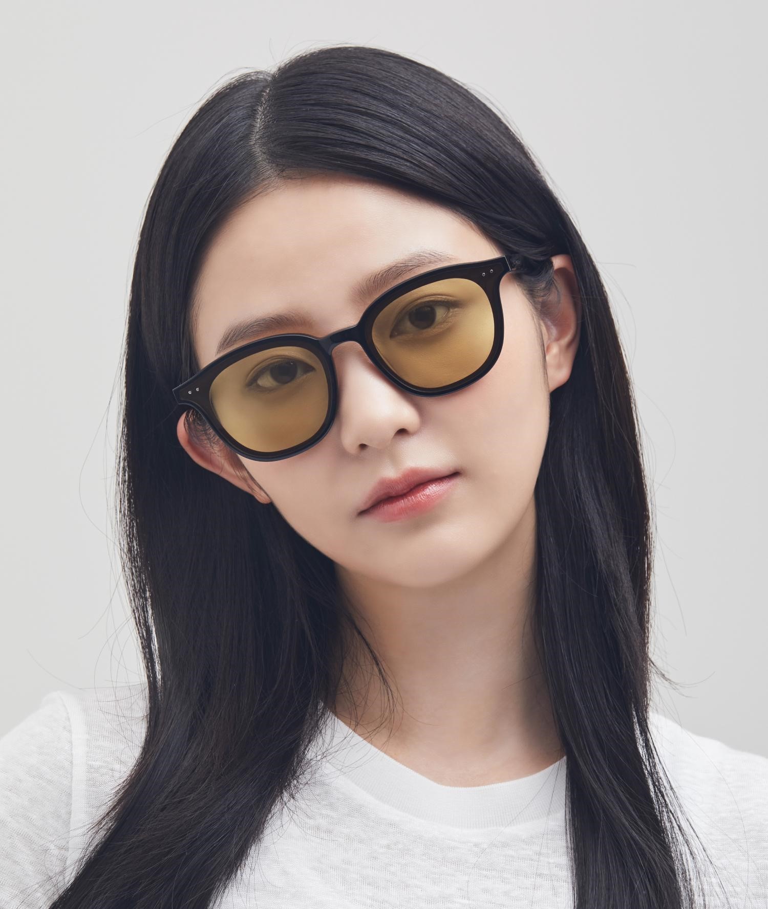 Mắt kính Gentle Monster Lang 01(OR) Orange Tinted Lenses Round Acetate Frame 11