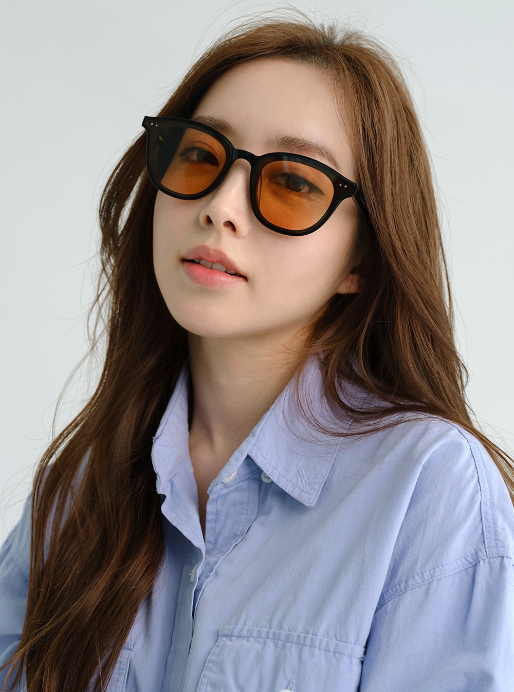Mắt kính Gentle Monster Lang 01(OR) Orange Tinted Lenses Round Acetate Frame 15