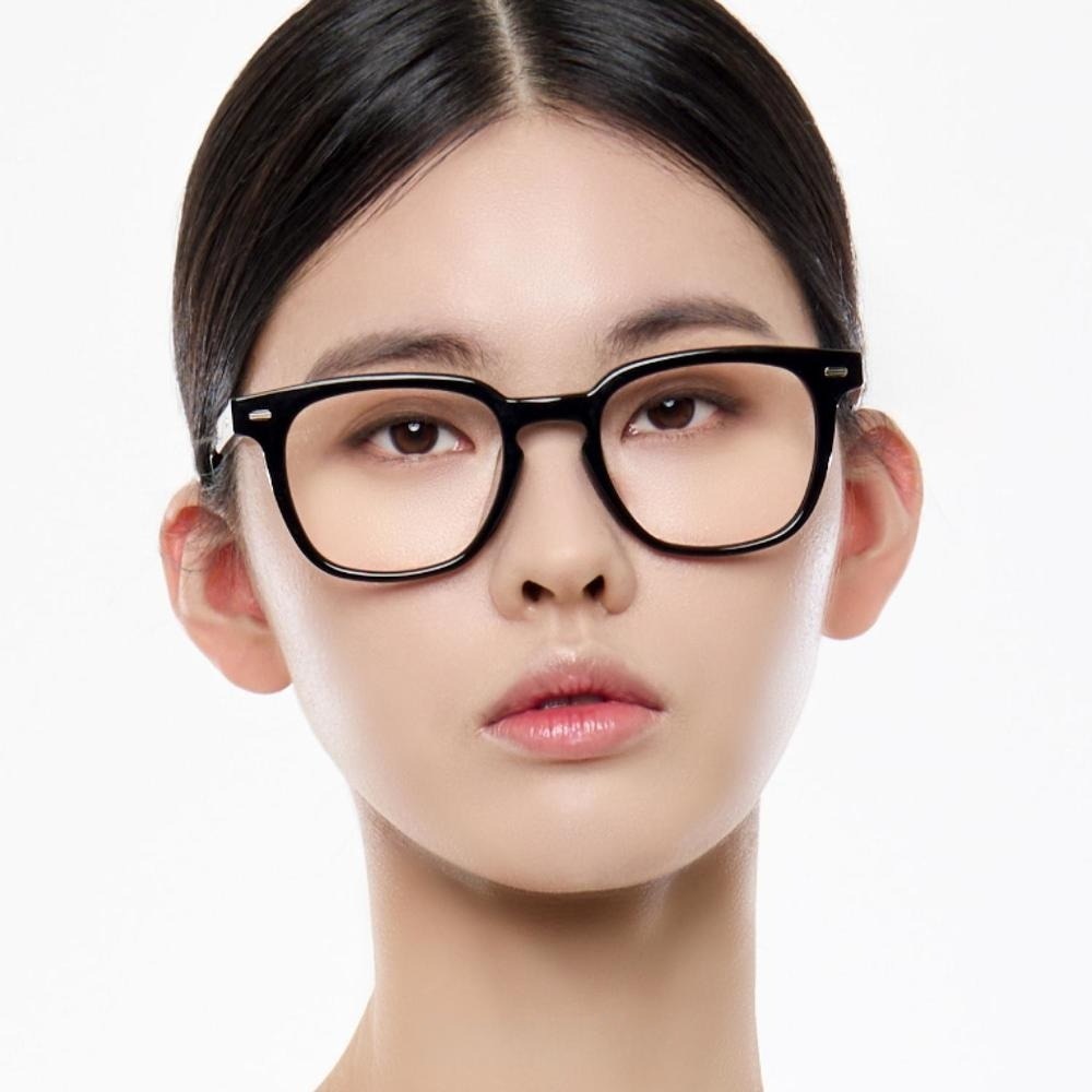 Kính Gentle Monster Kubo 01 Square Glasses in Black Acetate Frame Clear Lenses 17