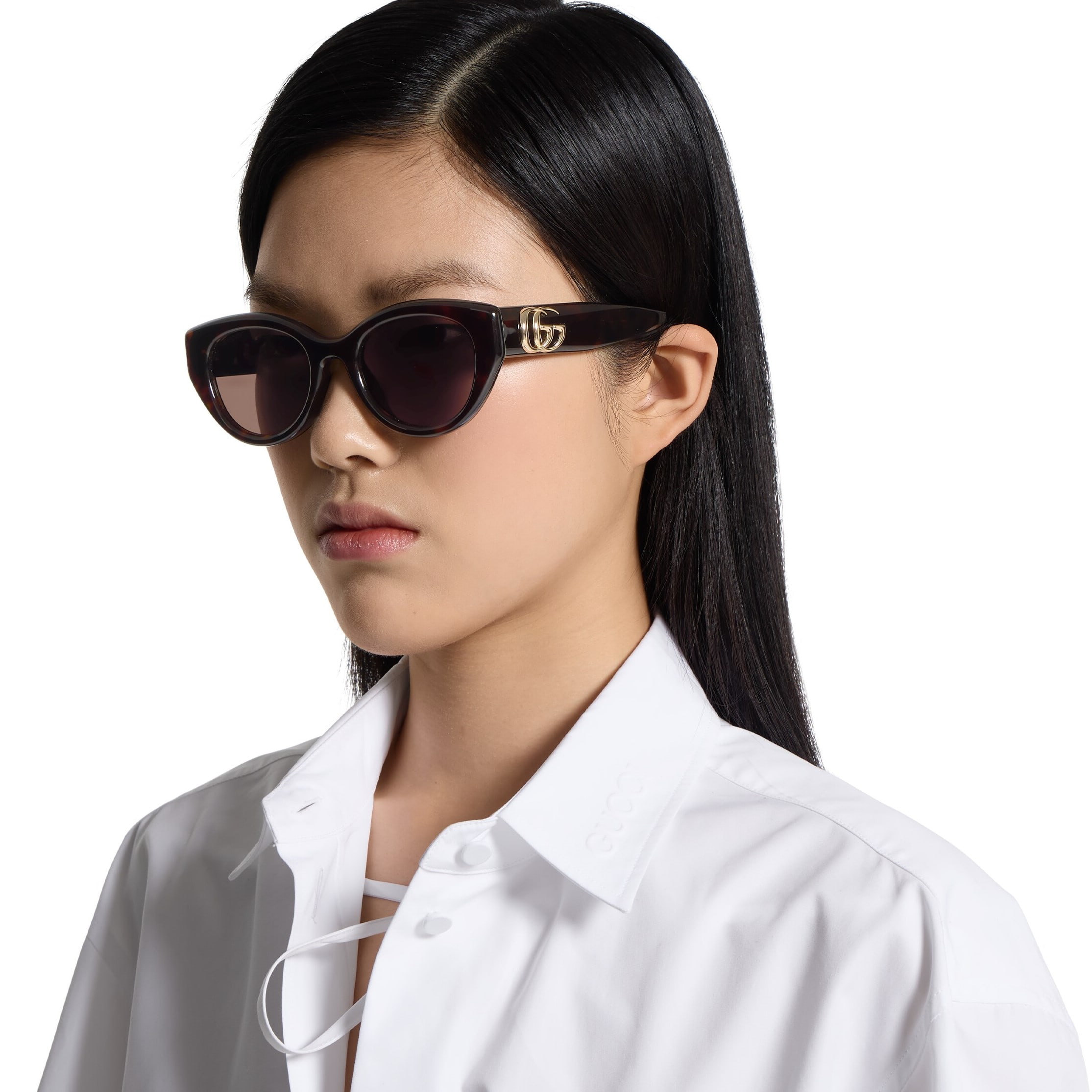 Mắt kính Gucci Low Nose Bridge Fit Sunglasses Dark Brown Tortoiseshell GG1976SK 1