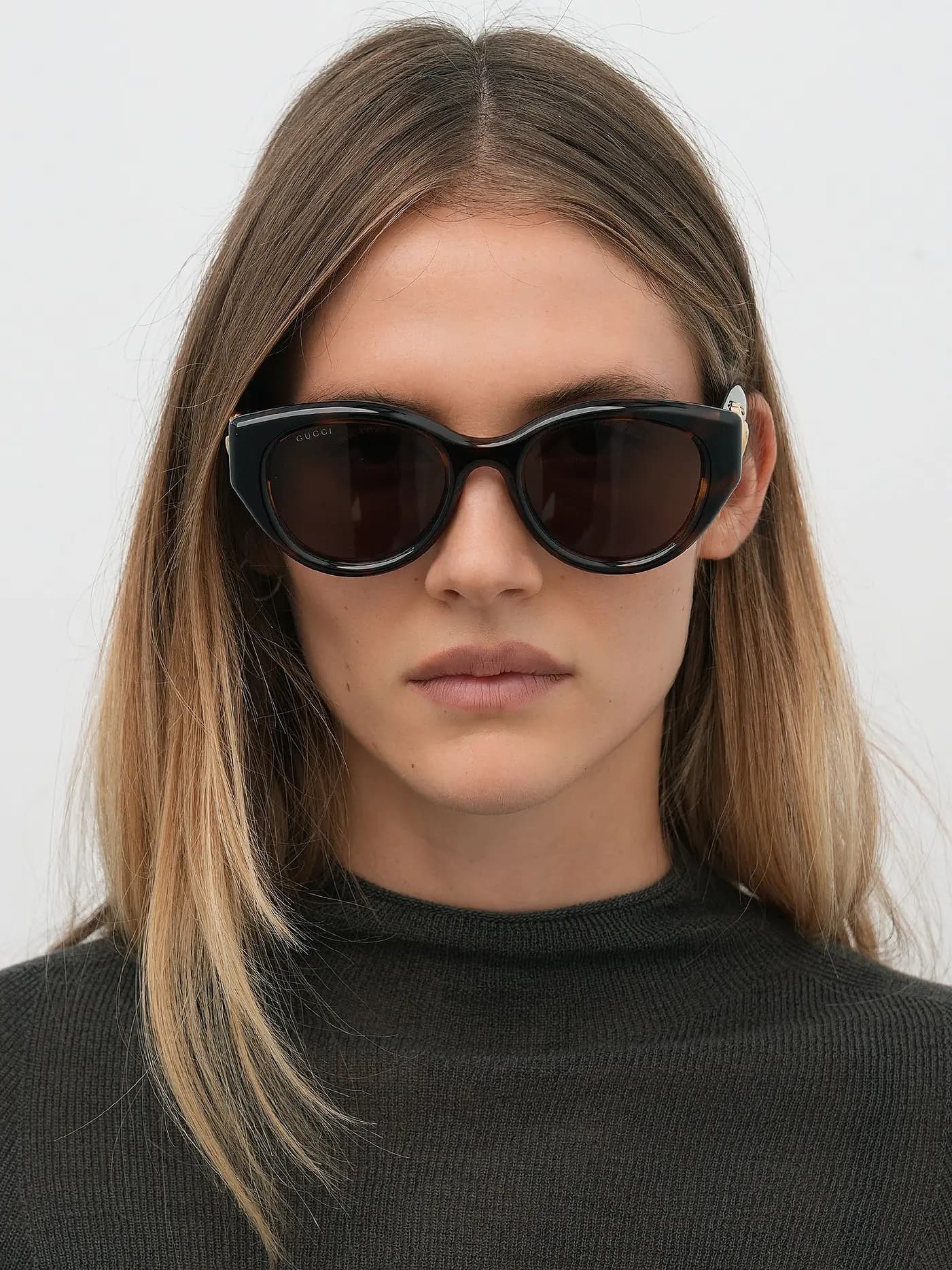 Mắt kính Gucci Low Nose Bridge Fit Sunglasses Dark Brown Tortoiseshell GG1976SK 5