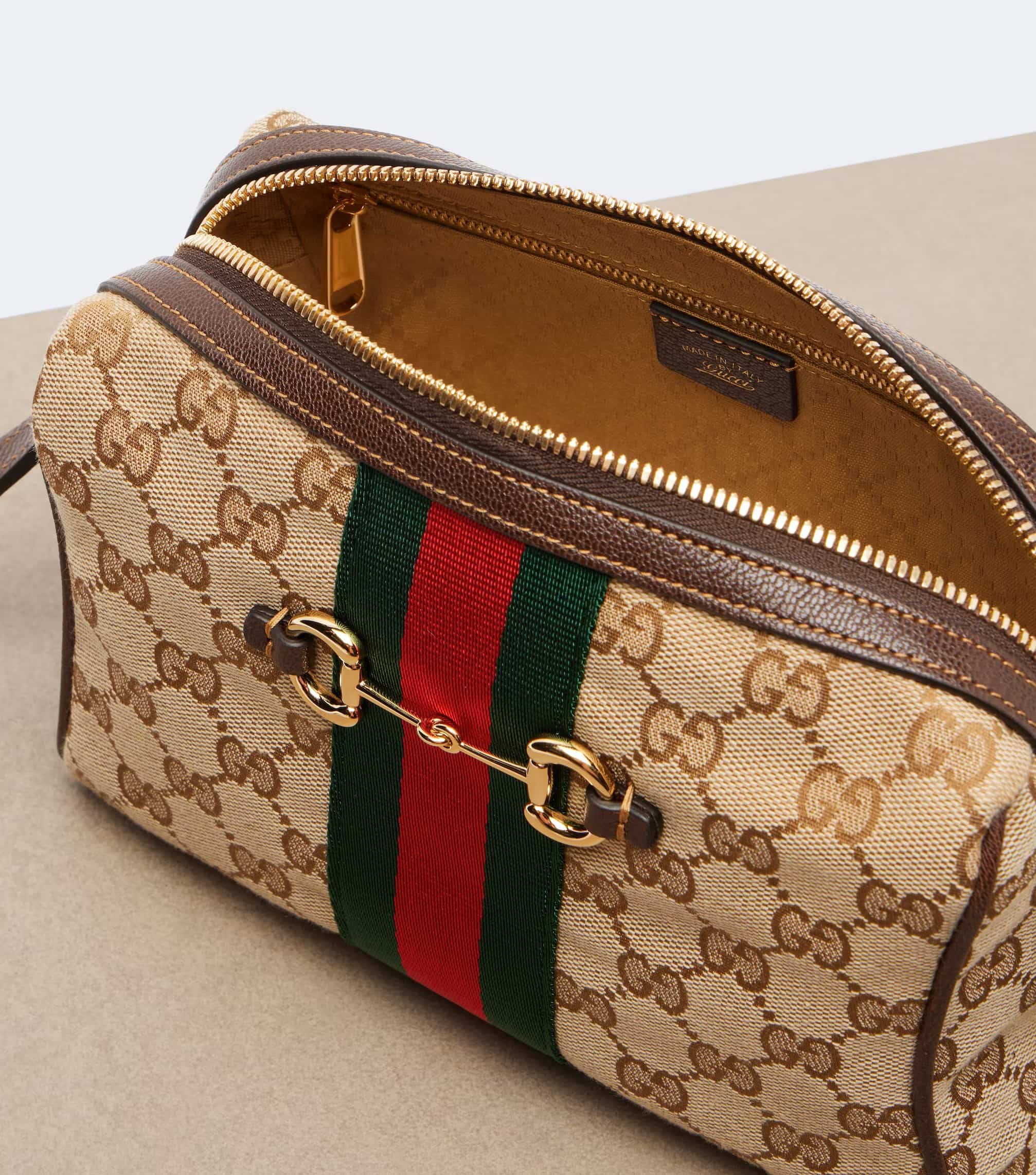 Túi Gucci Horsebit Small GG Canvas Camera Bag 1