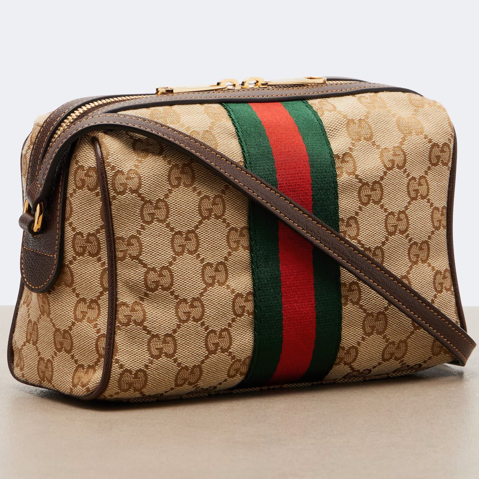 Túi Gucci Horsebit Small GG Canvas Camera Bag 3