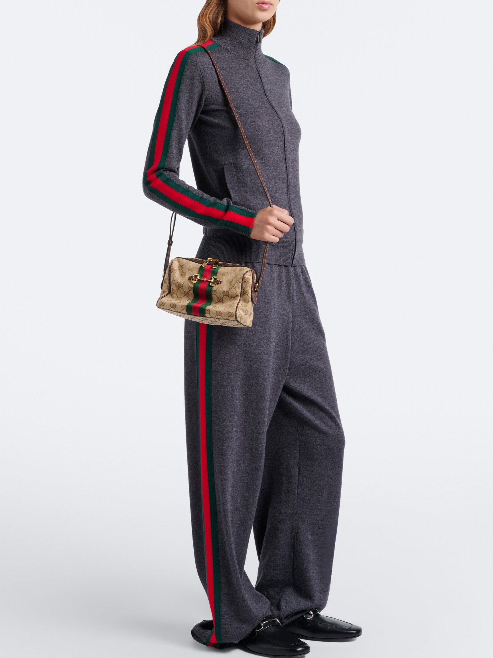 Túi Gucci Horsebit Small GG Canvas Camera Bag 5