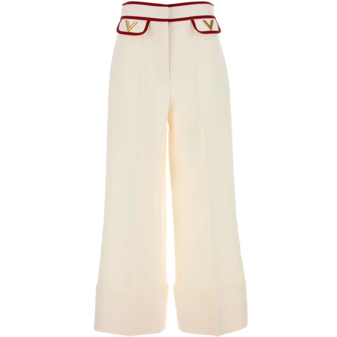 Quần dài nữ Valentino Crepe Couture Pants with V Gold 3