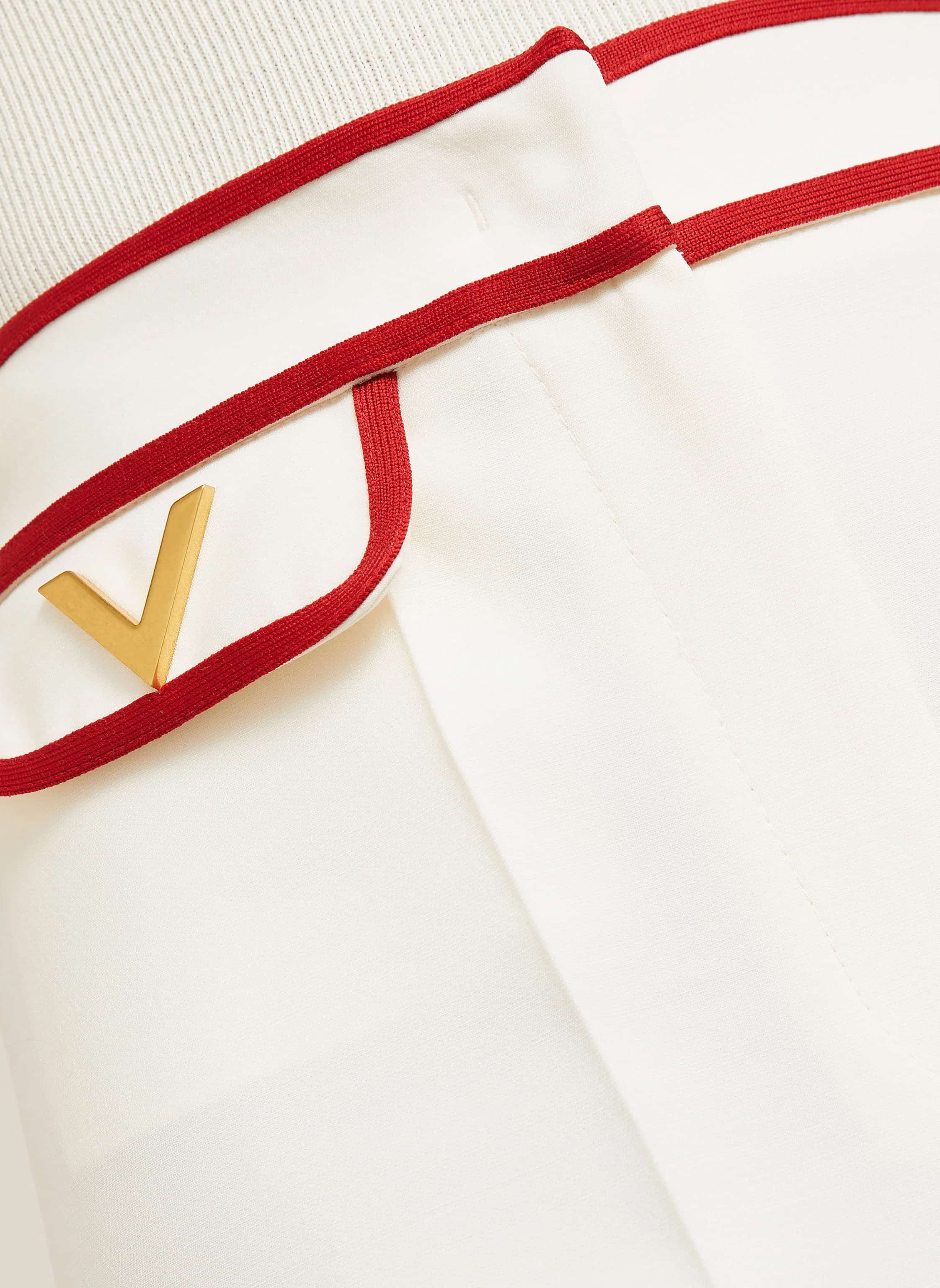Quần dài nữ Valentino Crepe Couture Pants with V Gold 6