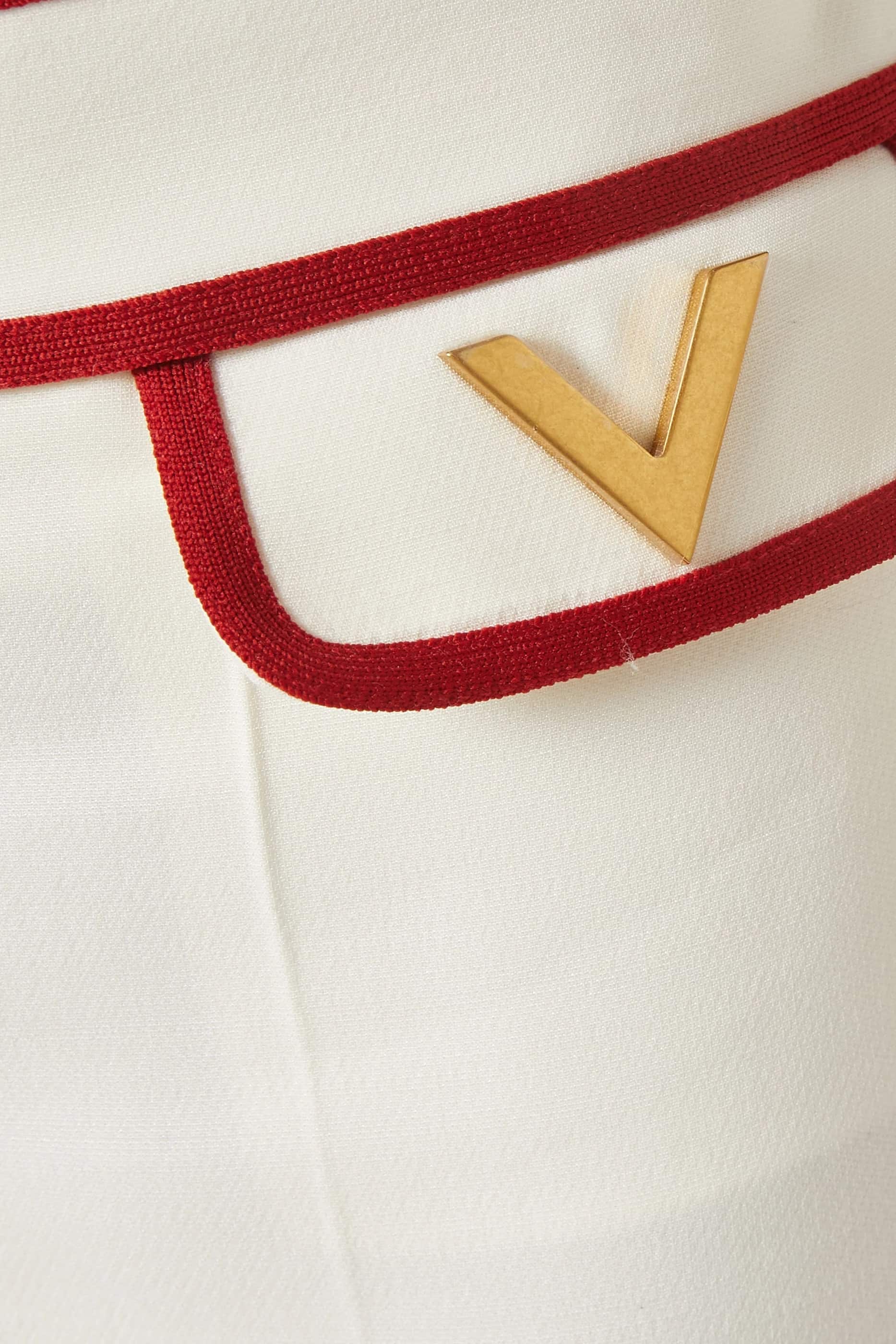 Quần dài nữ Valentino Crepe Couture Pants with V Gold 5