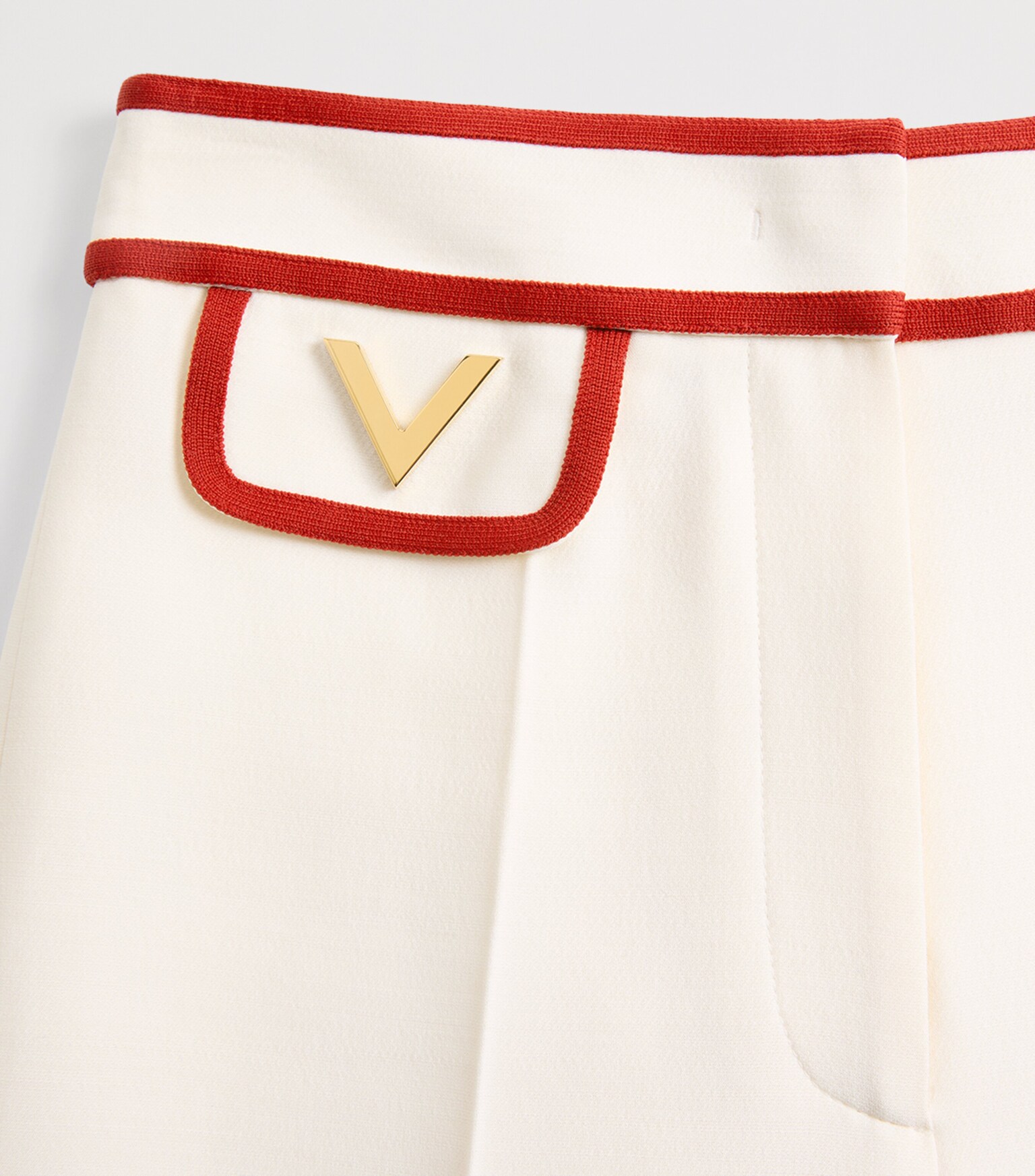 Quần dài nữ Valentino Crepe Couture Pants with V Gold 11