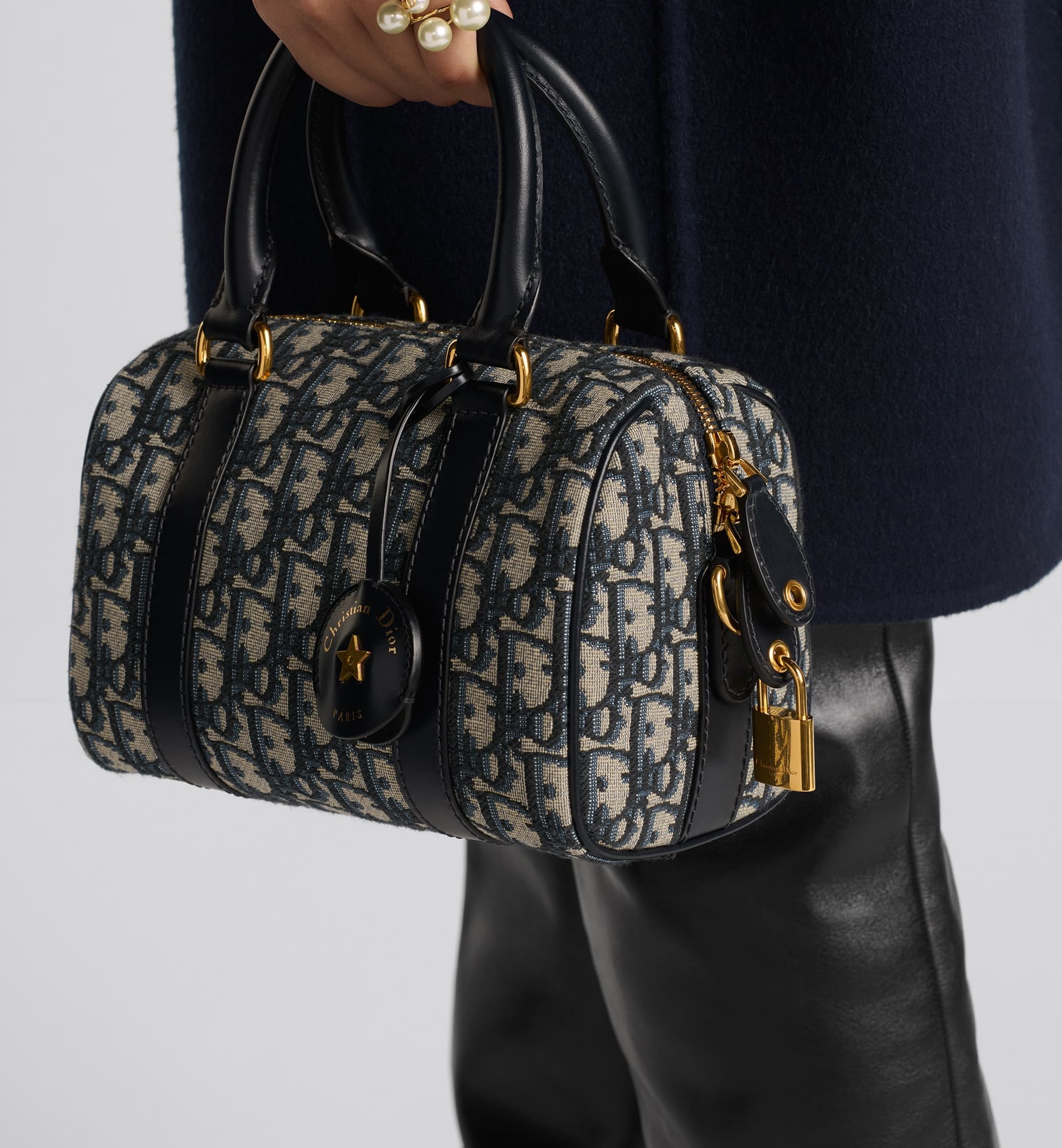 Túi Dior Groove 20 Bag Blue Dior Oblique Jacquard 2