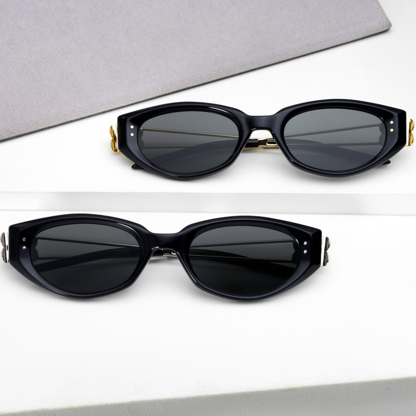 Kính Gentle Monster Kunst 01 Sophisticated Cat-eye Sunglasses in Black 10