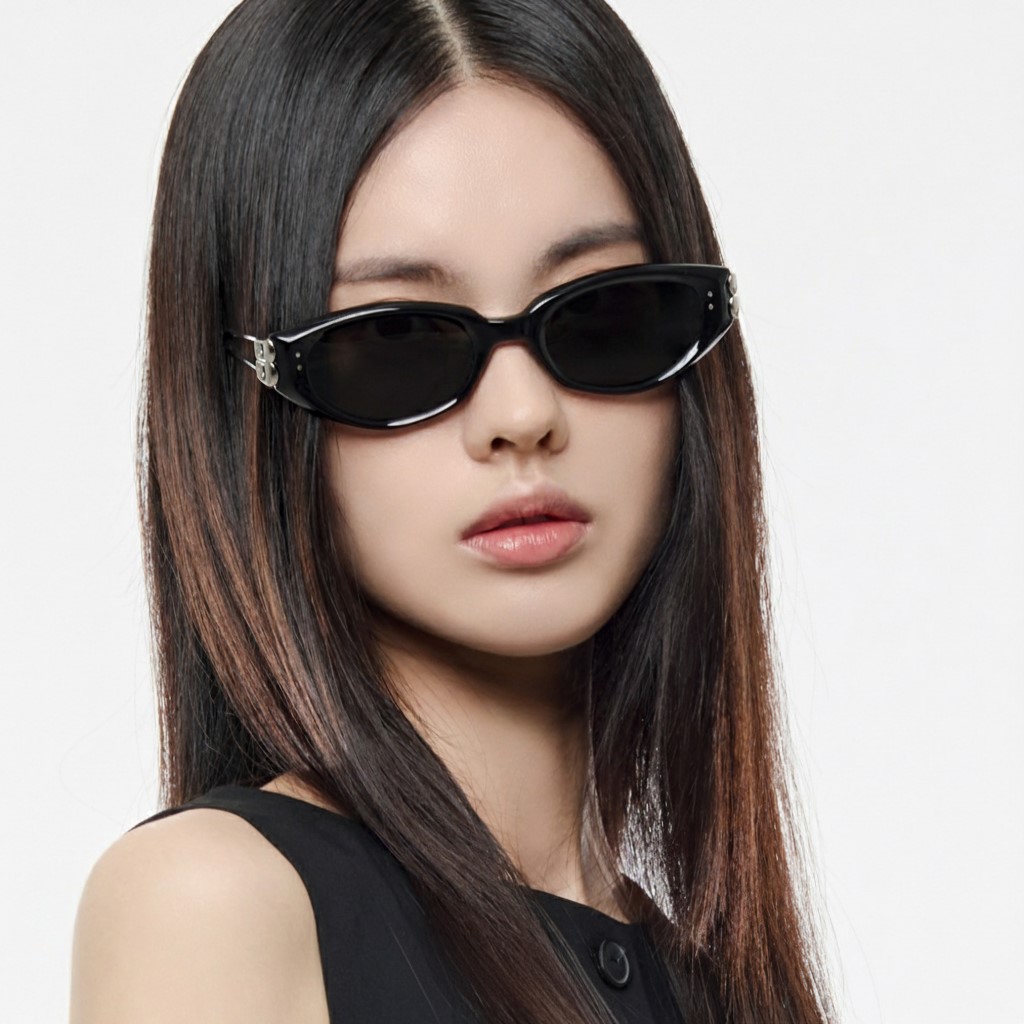 Kính Gentle Monster Kunst 01 Sophisticated Cat-eye Sunglasses in Black 19