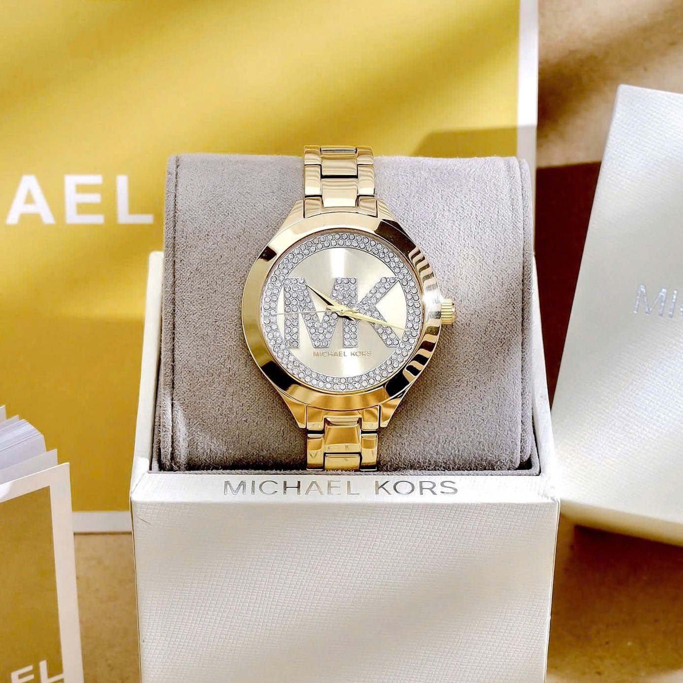 Đồng hồ nữ Michael Kors Aspyn Watch In Gold Tone With Pavé MKO1106 2