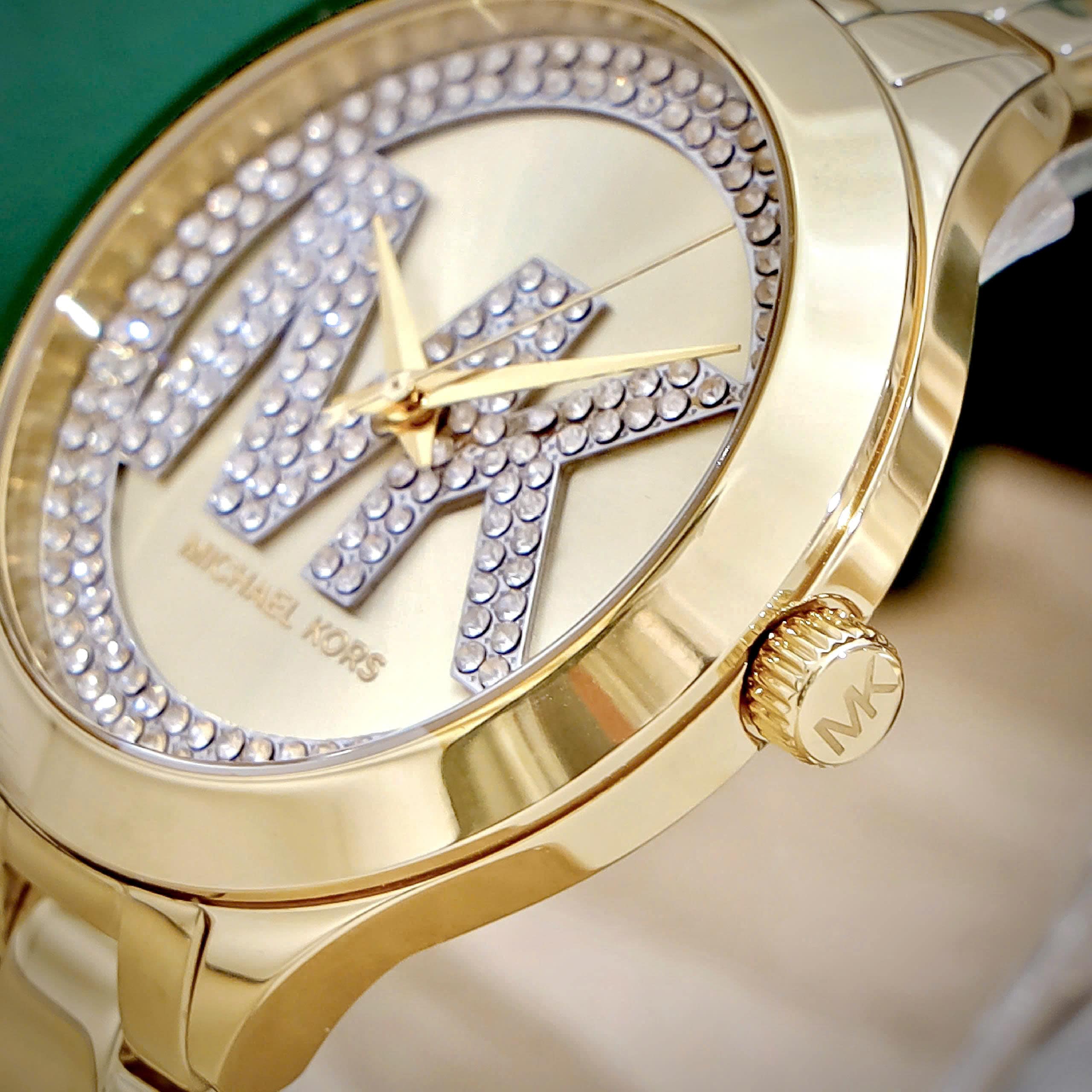 Đồng hồ nữ Michael Kors Aspyn Watch In Gold Tone With Pavé MKO1106 4