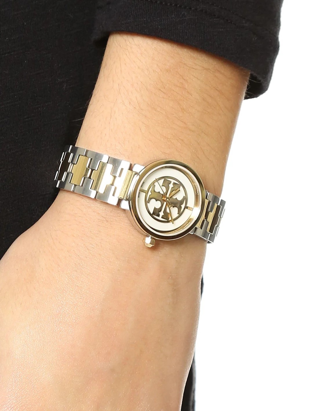 Đồng hồ nữ Tory Burch Reva Watch Two-tone Gold Stainless Steel TBW4016 2