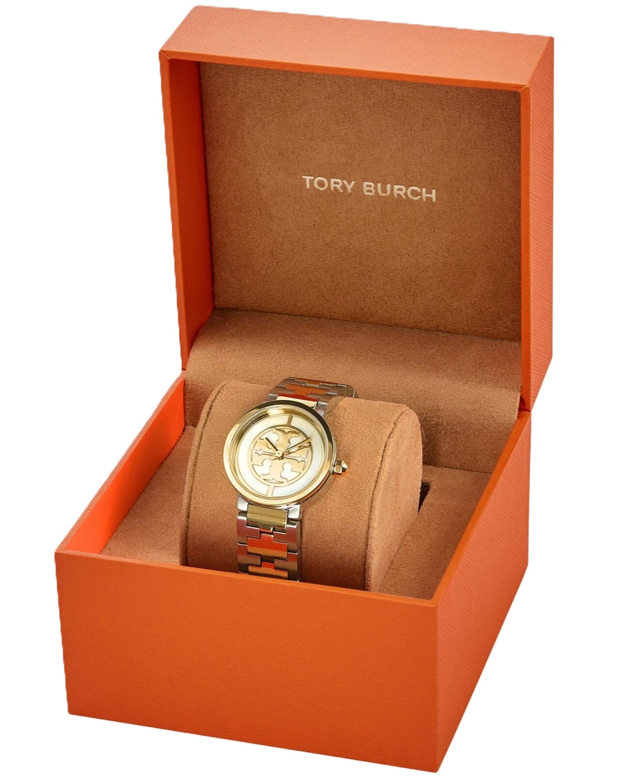 Đồng hồ nữ Tory Burch Reva Watch Two-tone Gold Stainless Steel TBW4016 9