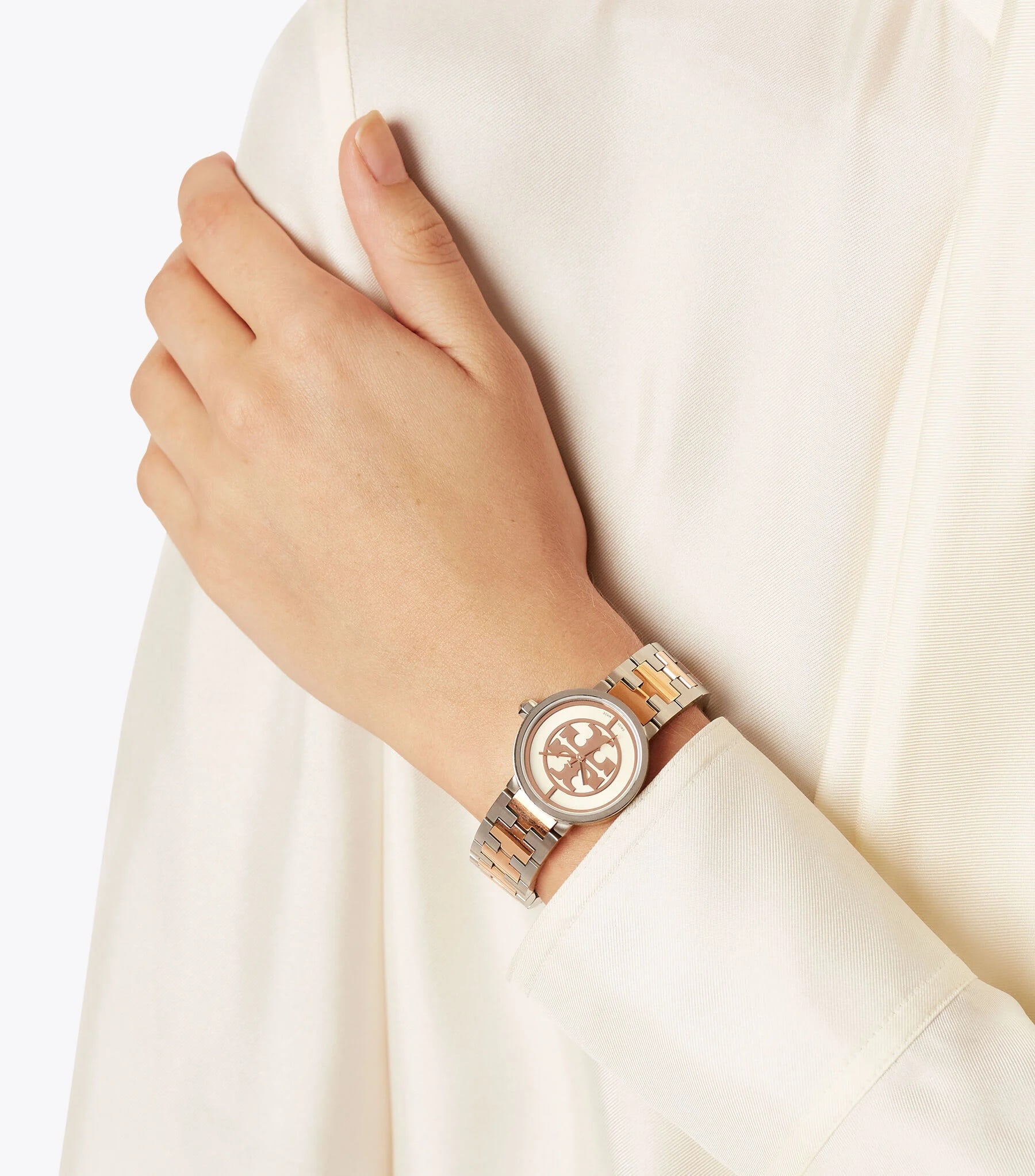 Đồng hồ nữ Tory Burch Reva Watch Two-tone Gold Stainless Steel TBW4016 19