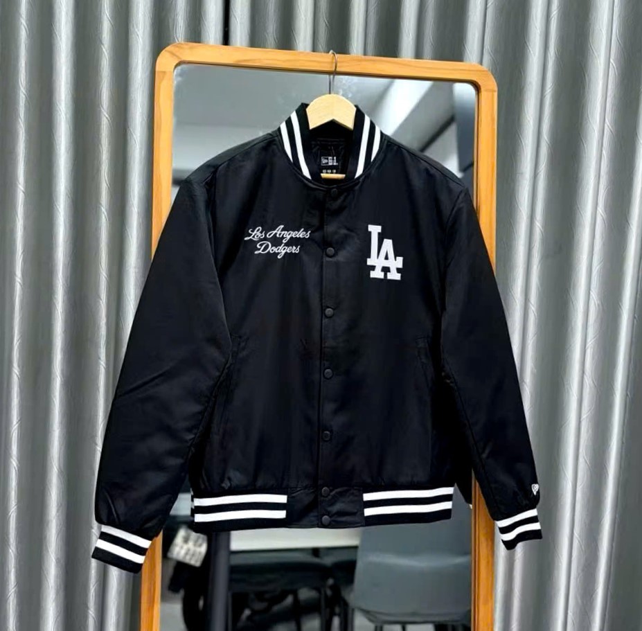 Áo Khoác Bomber New Era LA Los Angeles Dodgers Black 1
