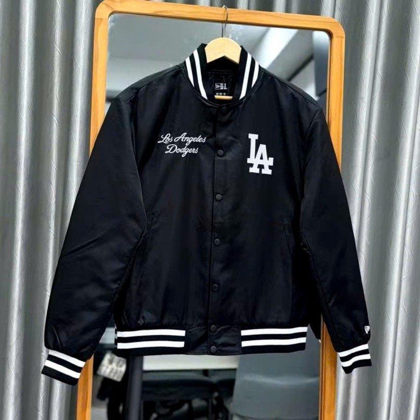 Áo Khoác Bomber New Era LA Los Angeles Dodgers Black 3
