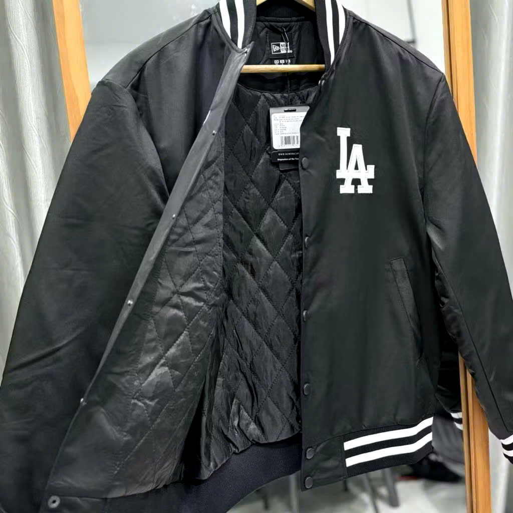 Áo Khoác Bomber New Era LA Los Angeles Dodgers Black 6