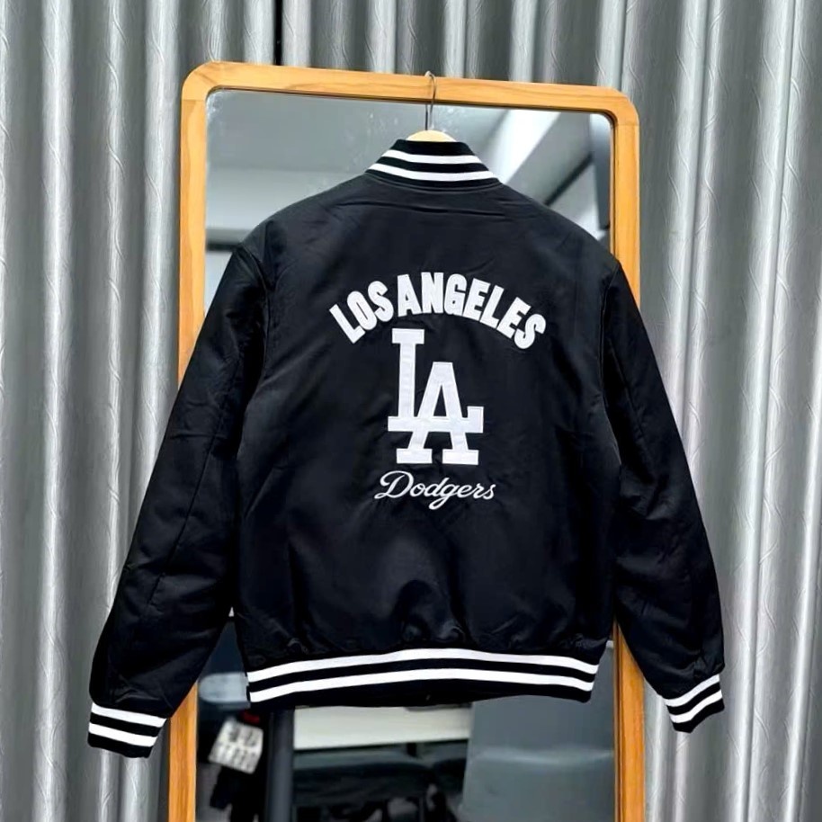 Áo Khoác Bomber New Era LA Los Angeles Dodgers Black 7