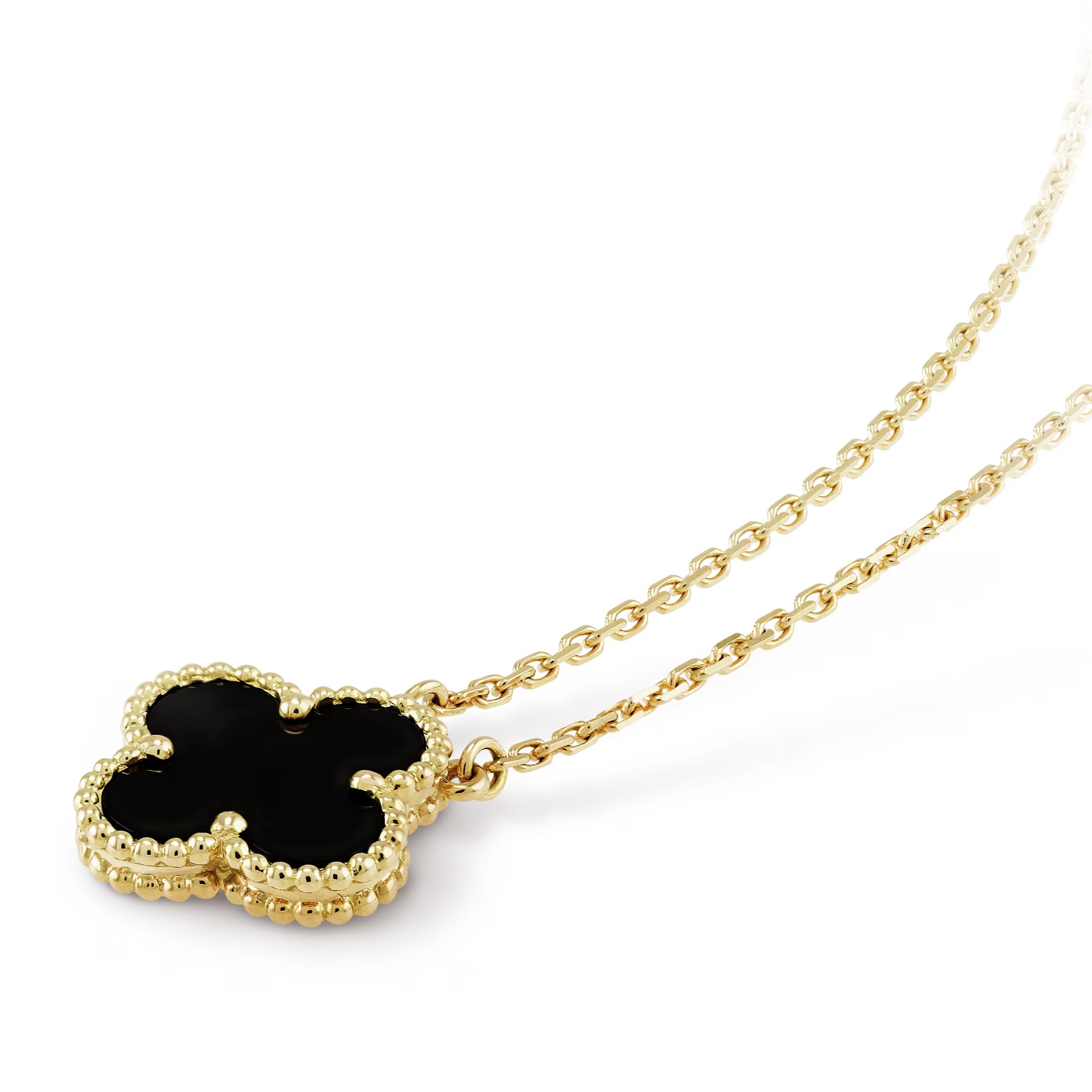DÂY CHUYỀN VAN CLEEF & ARPELS VINTAGE ALHAMBRA NECKLACE PENDANT IN GOLD VCARA45800 4